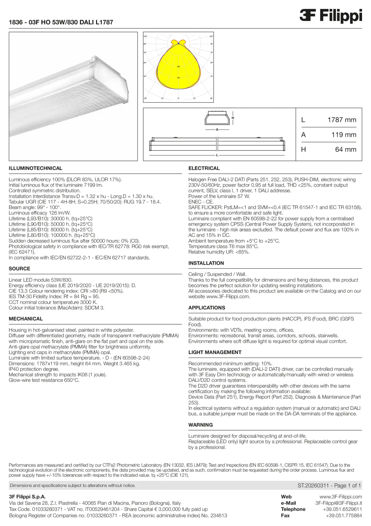 1836 - 03F HO 53W-830 DALI L1787 - Datasheet - en