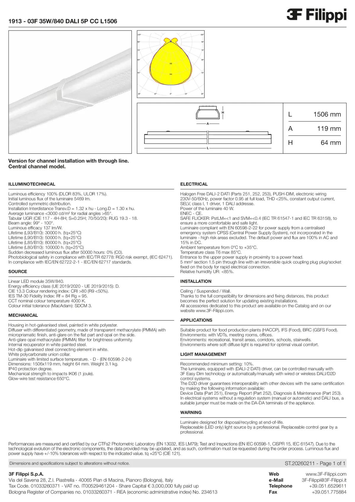 1913 - 03F 35W-840 DALI 5P CC L1506 - Datasheet - en