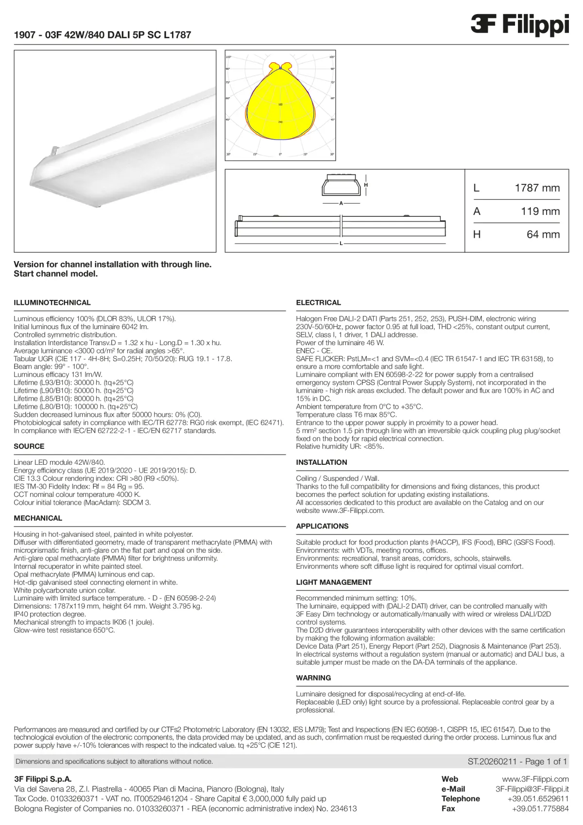1907 - 03F 42W-840 DALI 5P SC L1787 - Datasheet - en