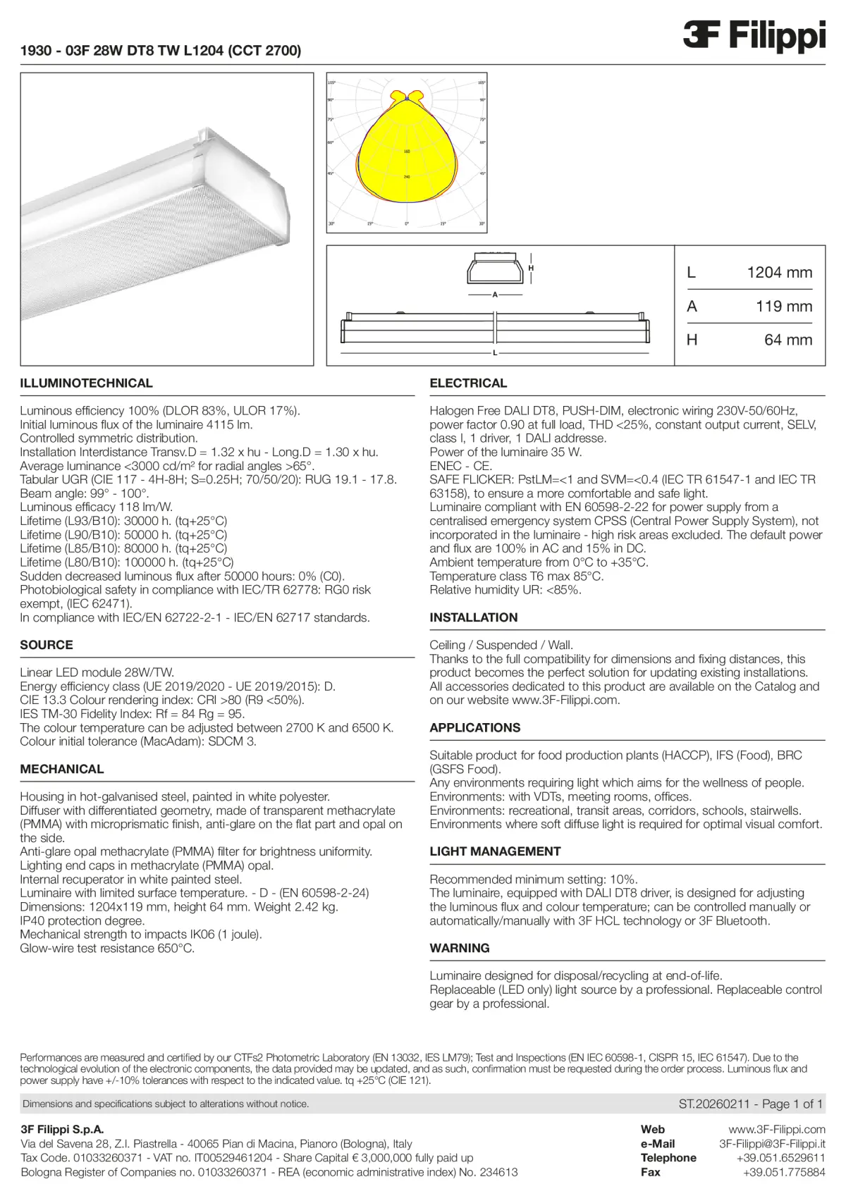 1930 - 03F 28W DT8 TW L1204 (CCT 2700) - Datasheet - en