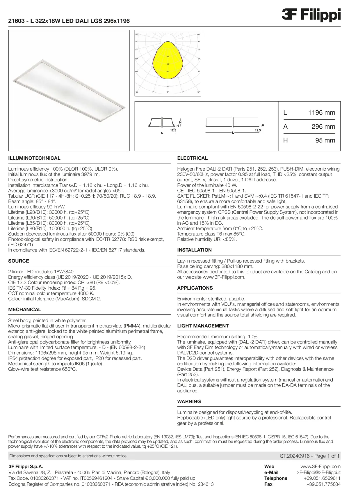 21603 - L 322x18W LED DALI LGS 296x1196 - Datasheet - en