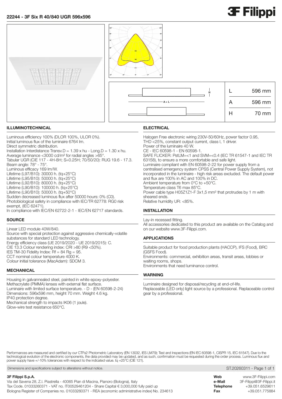 22244 - 3F Six R 40-840 UGR 596x596 - Datasheet - en