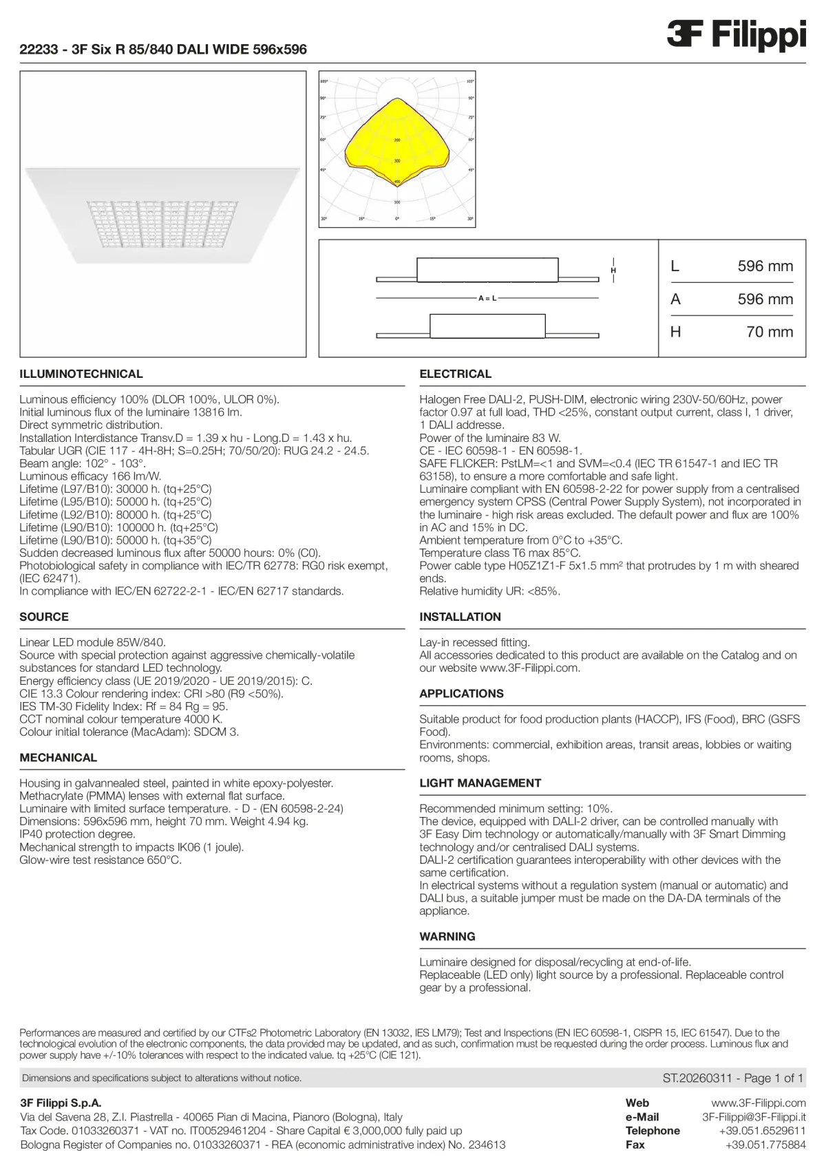 22233 - 3F Six R 85-840 DALI WIDE 596x596 - Datasheet - en