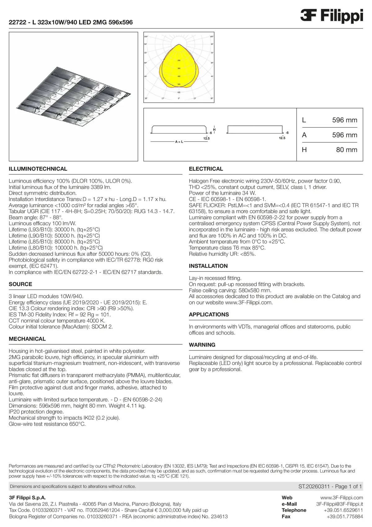 22722 - L 323x10W-940 LED 2MG 596x596 - Datasheet - en