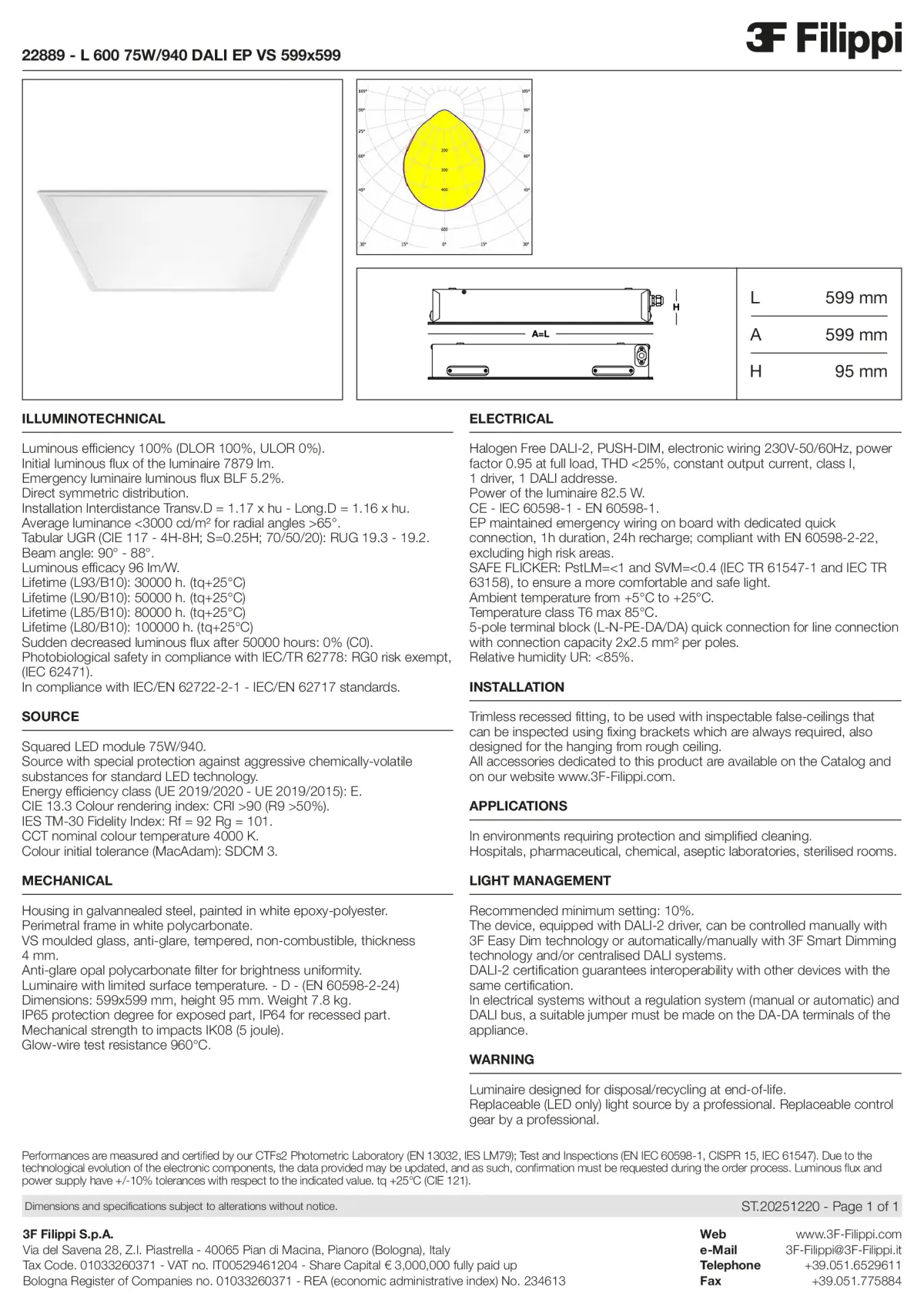22889 - L 600 75W-940 DALI EP VS 599x599 - Datasheet - en