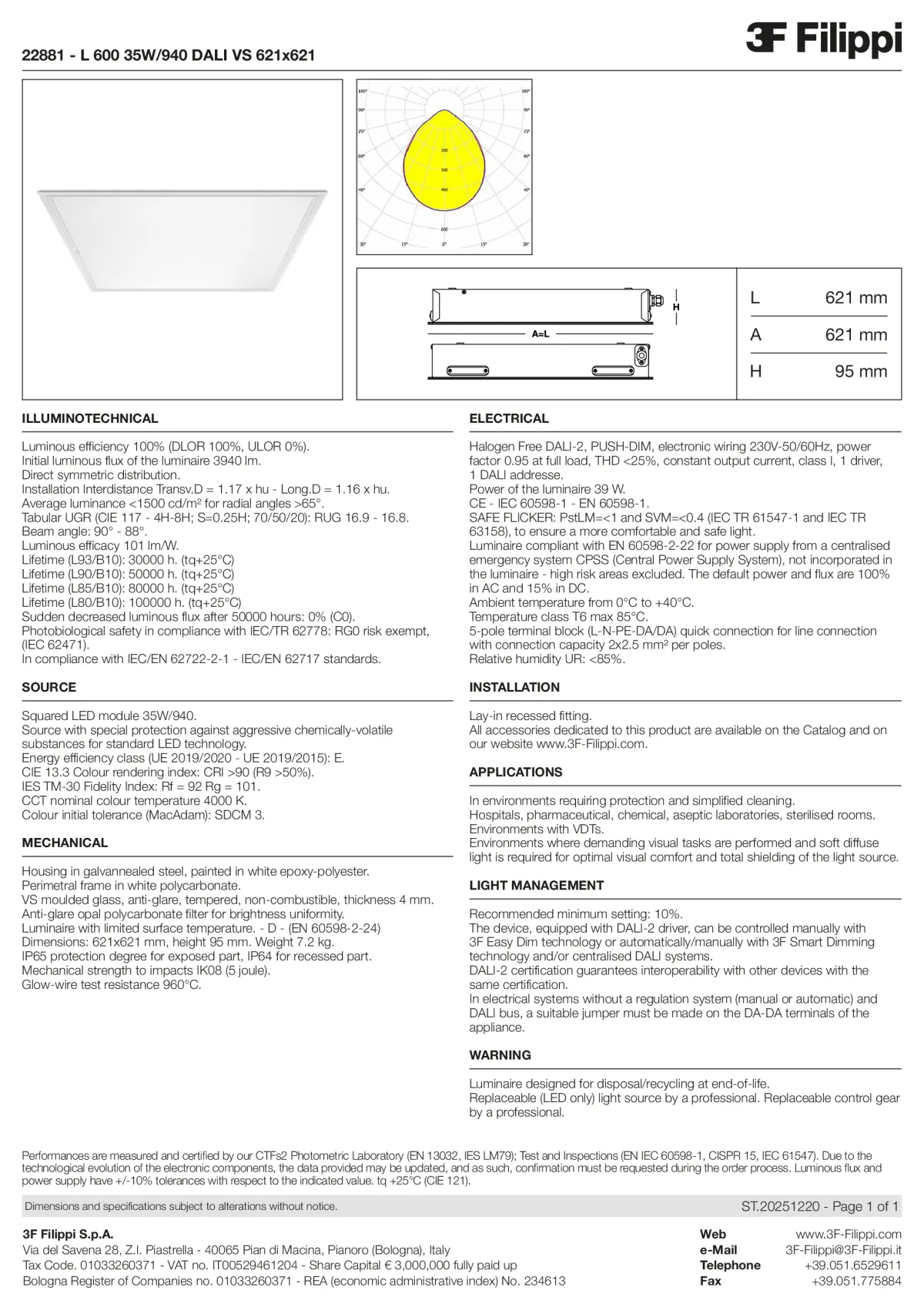 22881 - L 600 35W-940 DALI VS 621x621 - Datasheet - en
