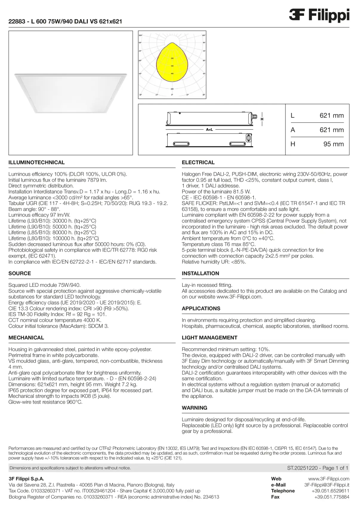22883 - L 600 75W-940 DALI VS 621x621 - Datasheet - en
