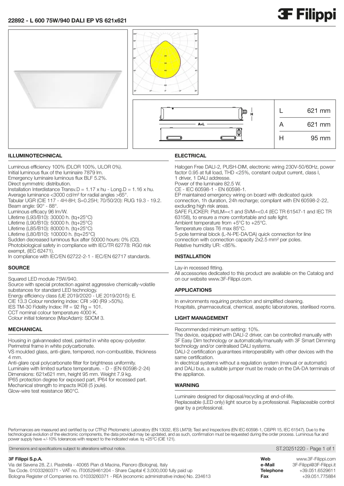 22892 - L 600 75W-940 DALI EP VS 621x621 - Datasheet - en