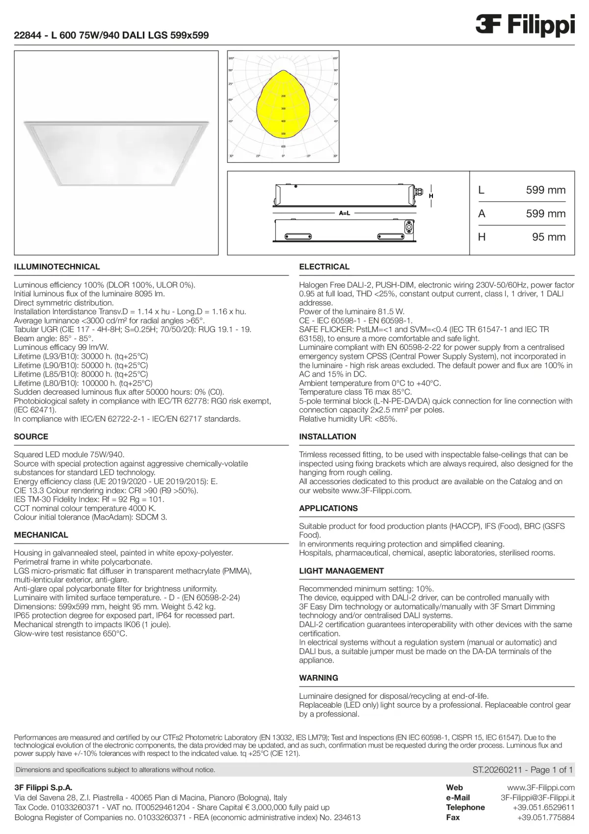 22844 - L 600 75W-940 DALI LGS 599x599 - Datasheet - en