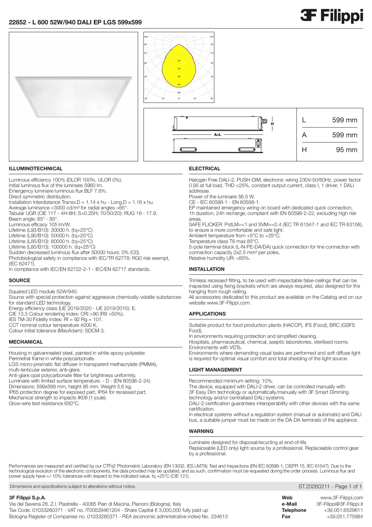 22852 - L 600 52W-940 DALI EP LGS 599x599 - Datasheet - en