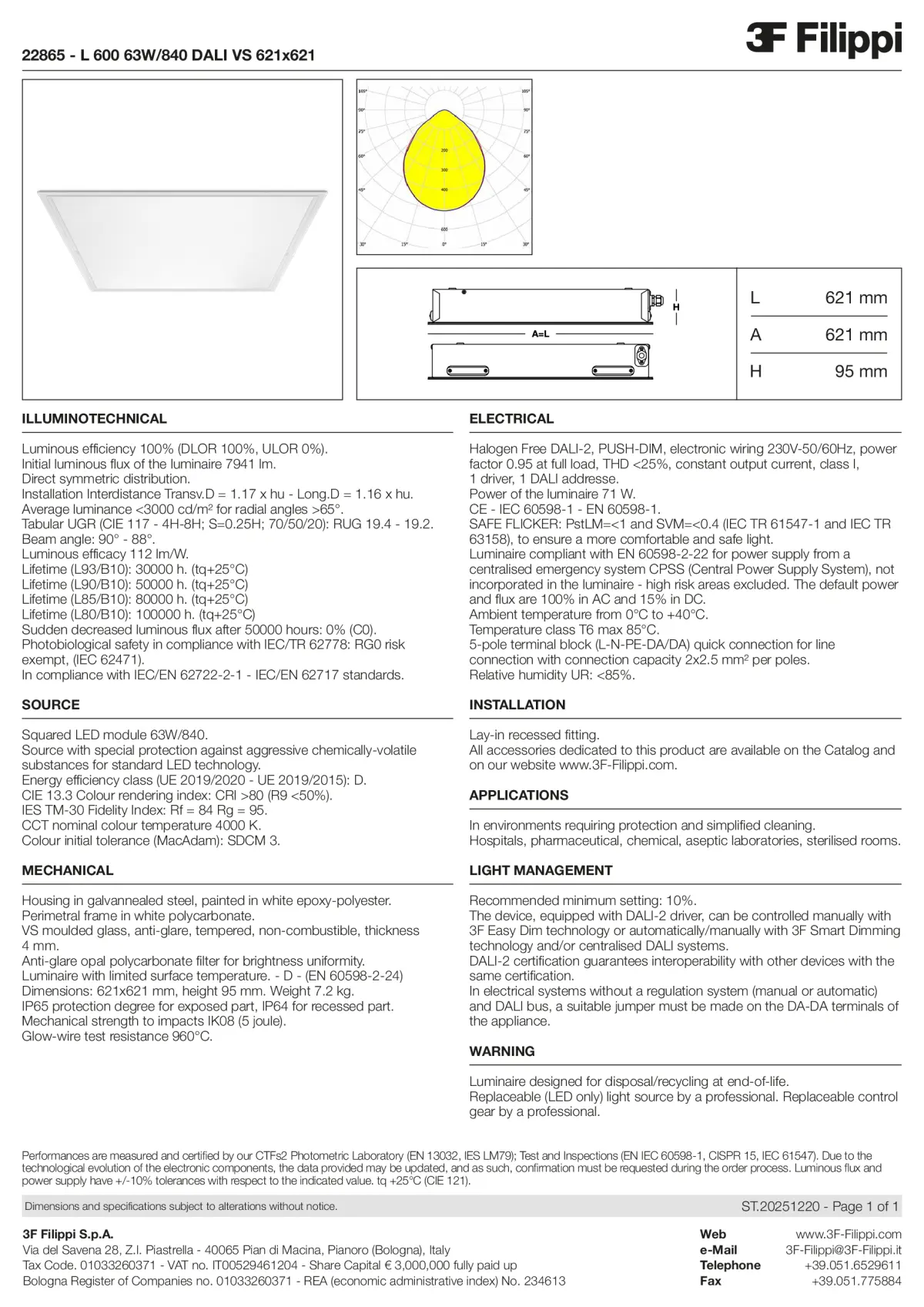 22865 - L 600 63W-840 DALI VS 621x621 - Datasheet - en
