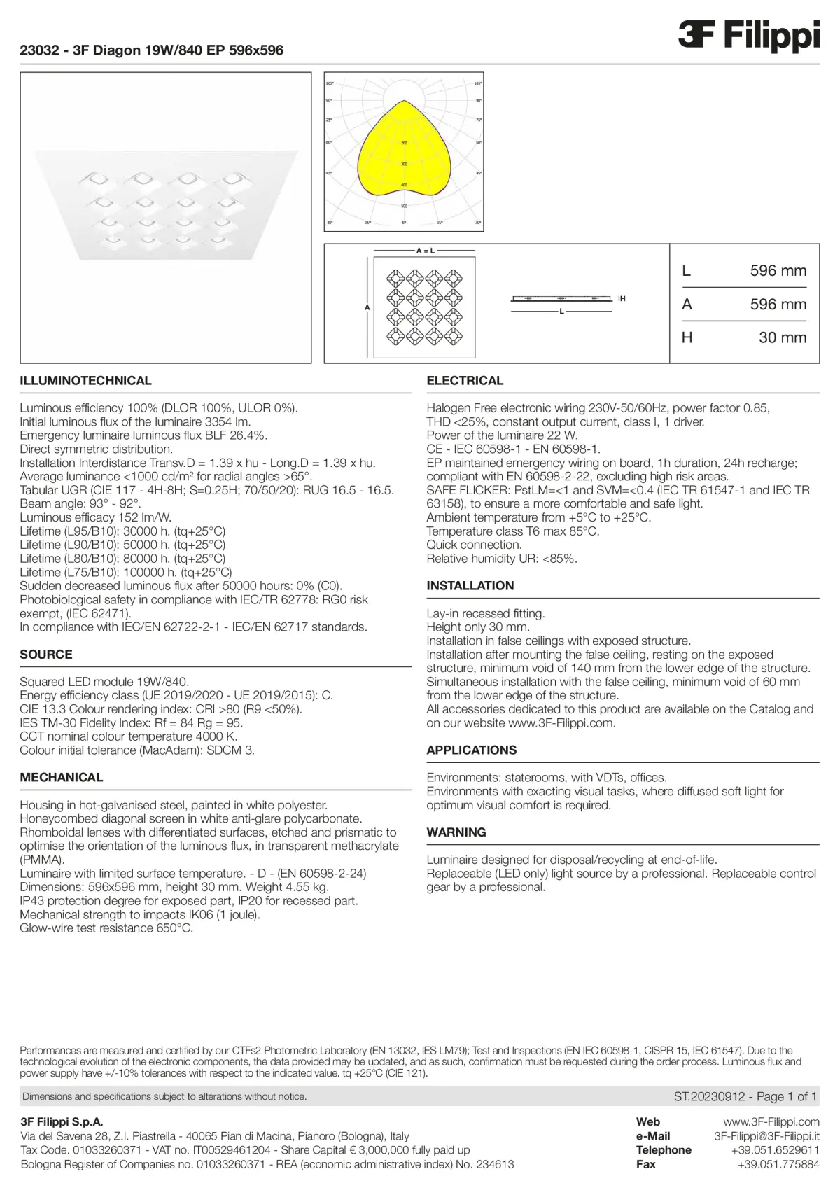 23032 - 3F Diagon 19W-840 EP 596x596 - Datasheet - en