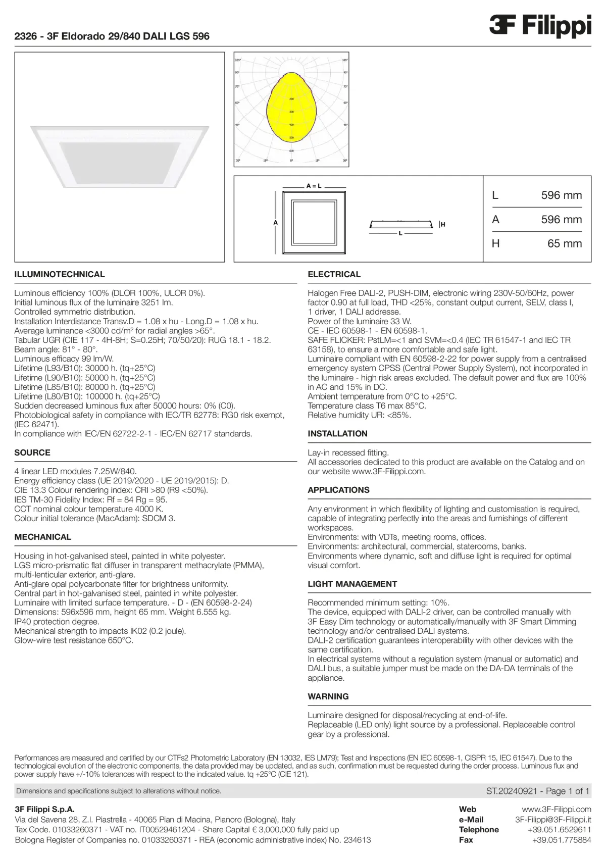 2326 - 3F Eldorado 29-840 DALI LGS 596 - Datasheet - en