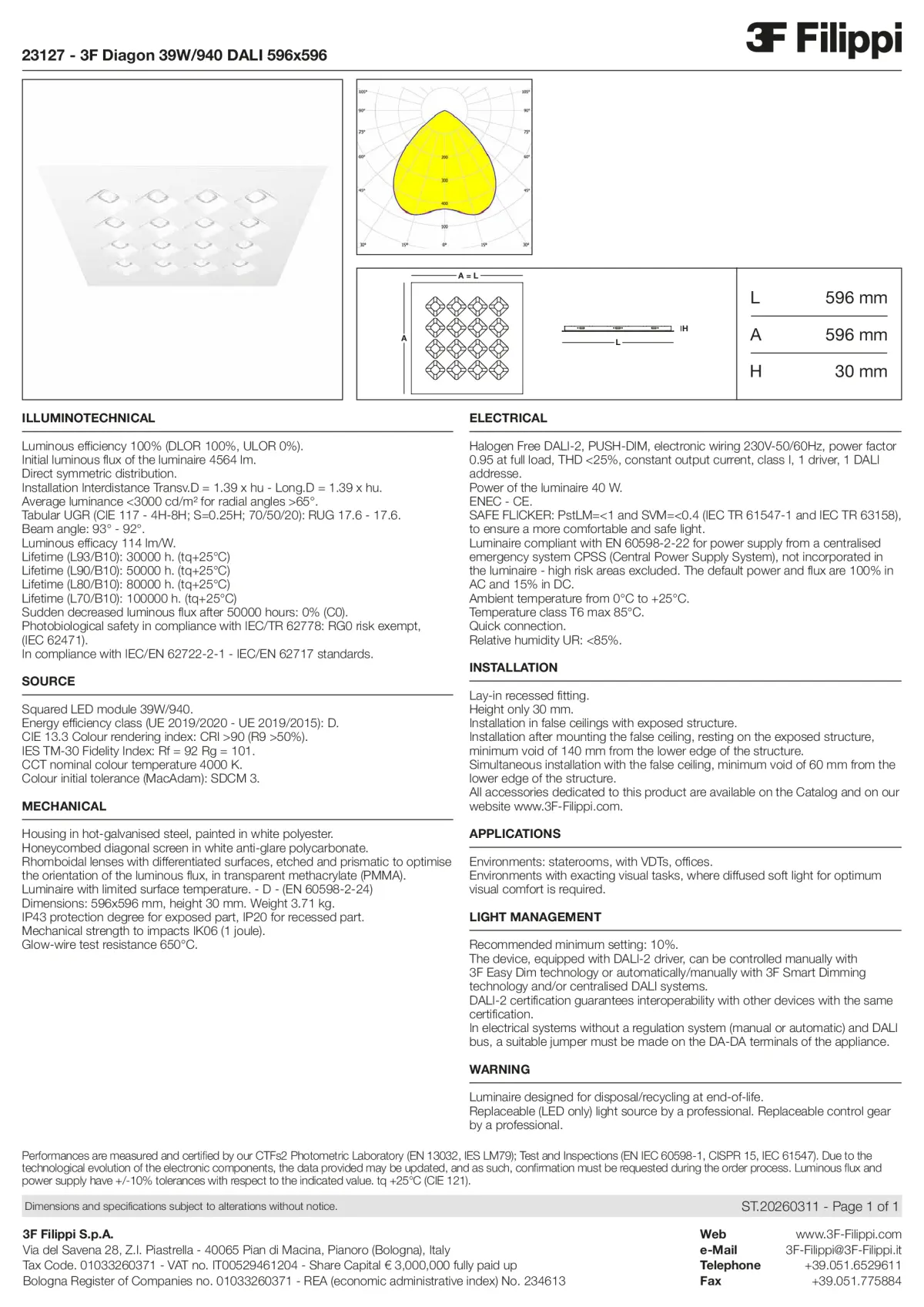 23127 - 3F Diagon 39W-940 DALI 596x596 - Datasheet - en