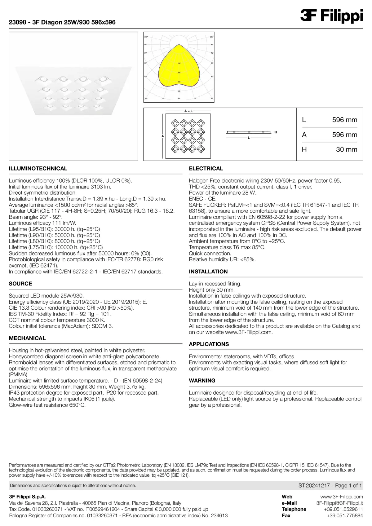 23098 - 3F Diagon 25W-930 596x596 - Datasheet - en