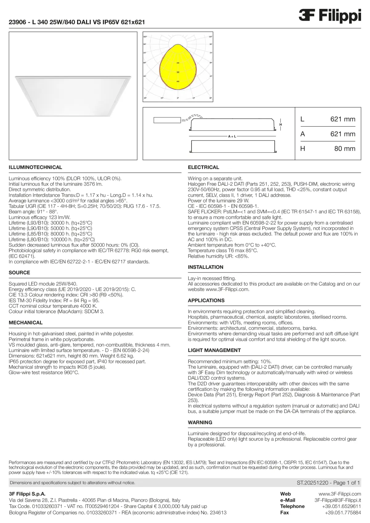 23906 - L 340 25W-840 DALI VS IP65V 621x621 - Datasheet - en