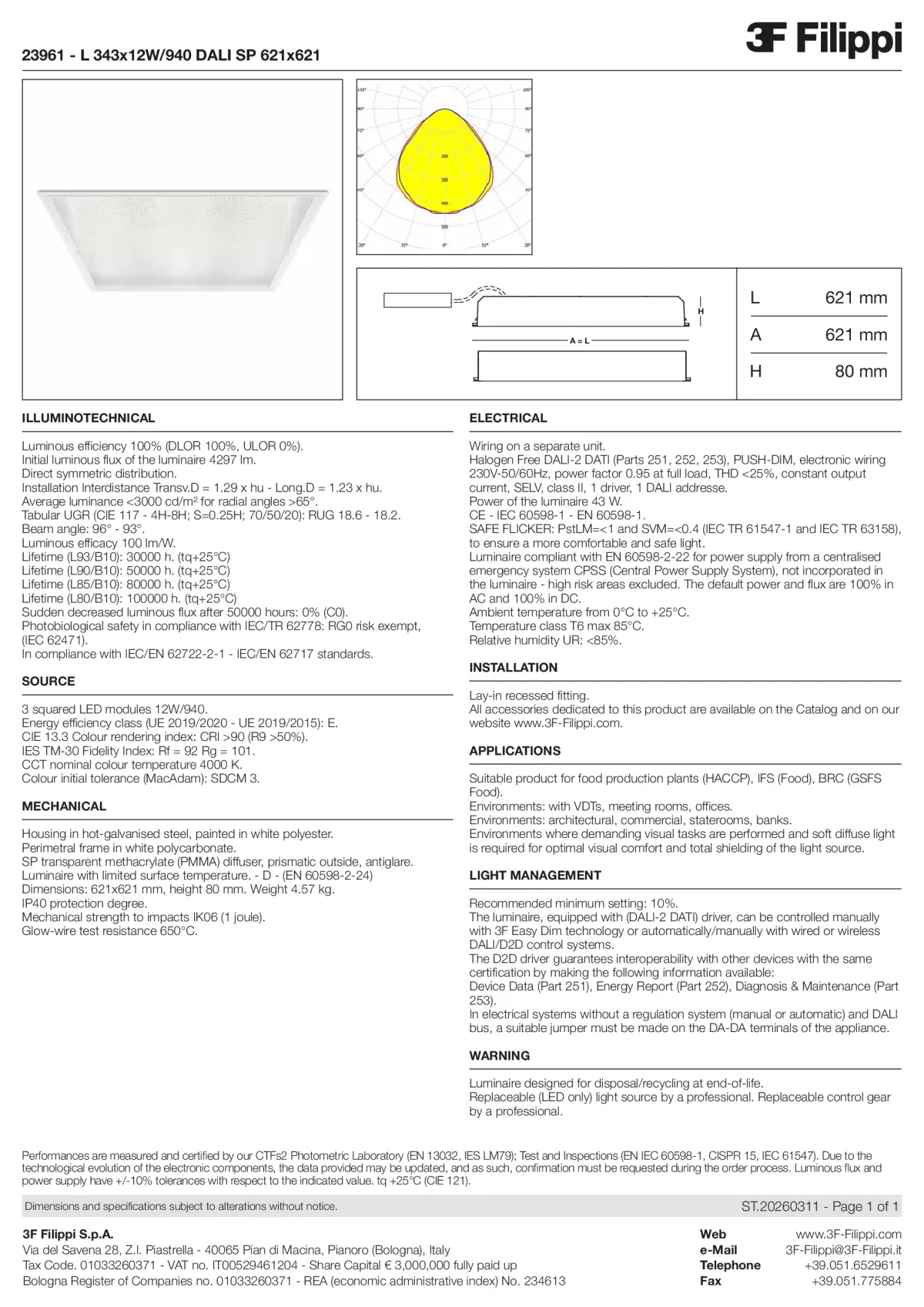 23961 - L 343x12W-940 DALI SP 621x621 - Datasheet - en