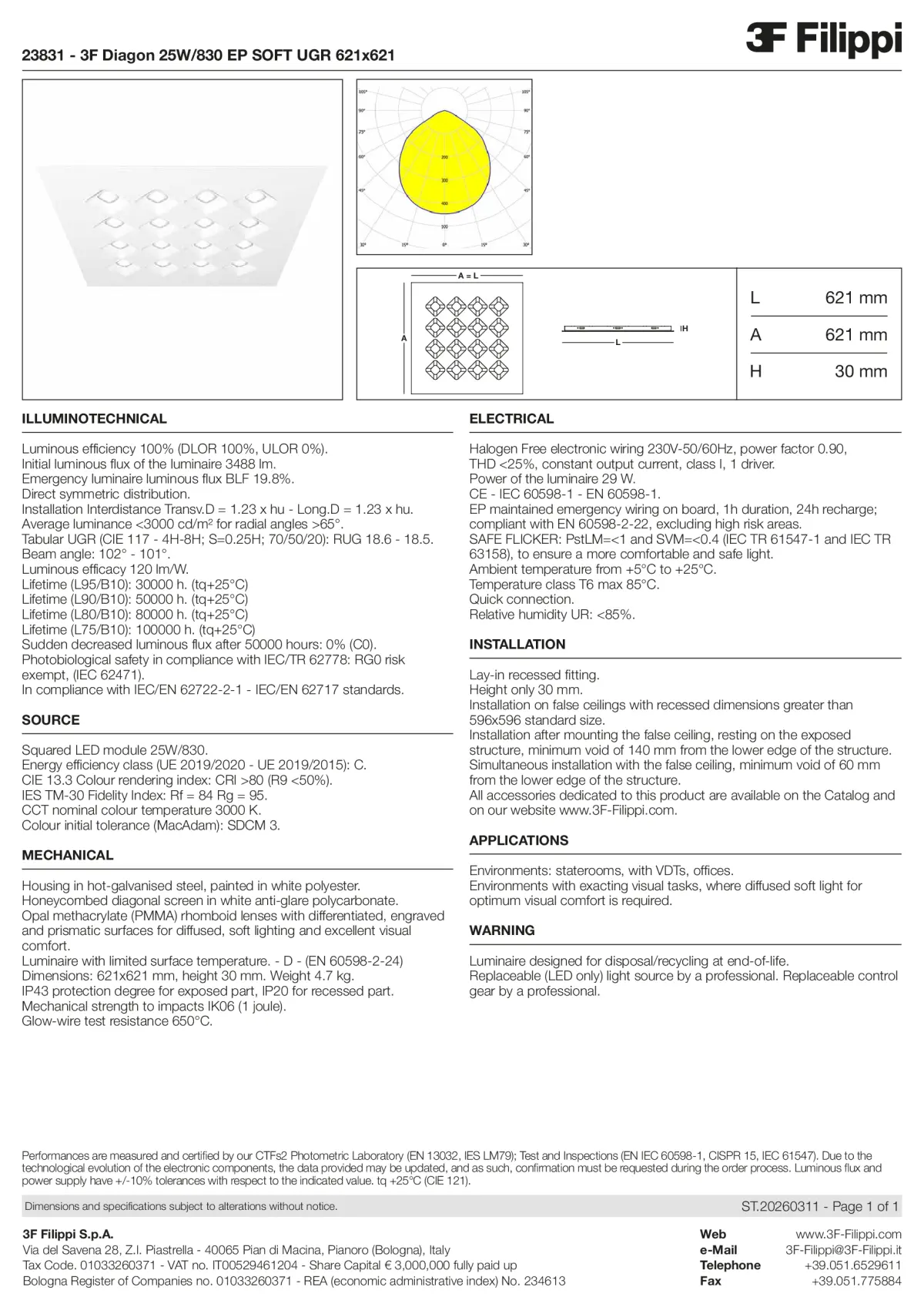 23831 - 3F Diagon 25W-830 EP SOFT UGR 621x621 - Datasheet - en