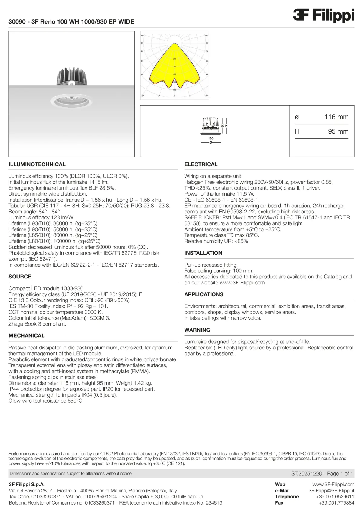 30090 - 3F Reno 100 WH 1000-930 EP WIDE - Datasheet - en