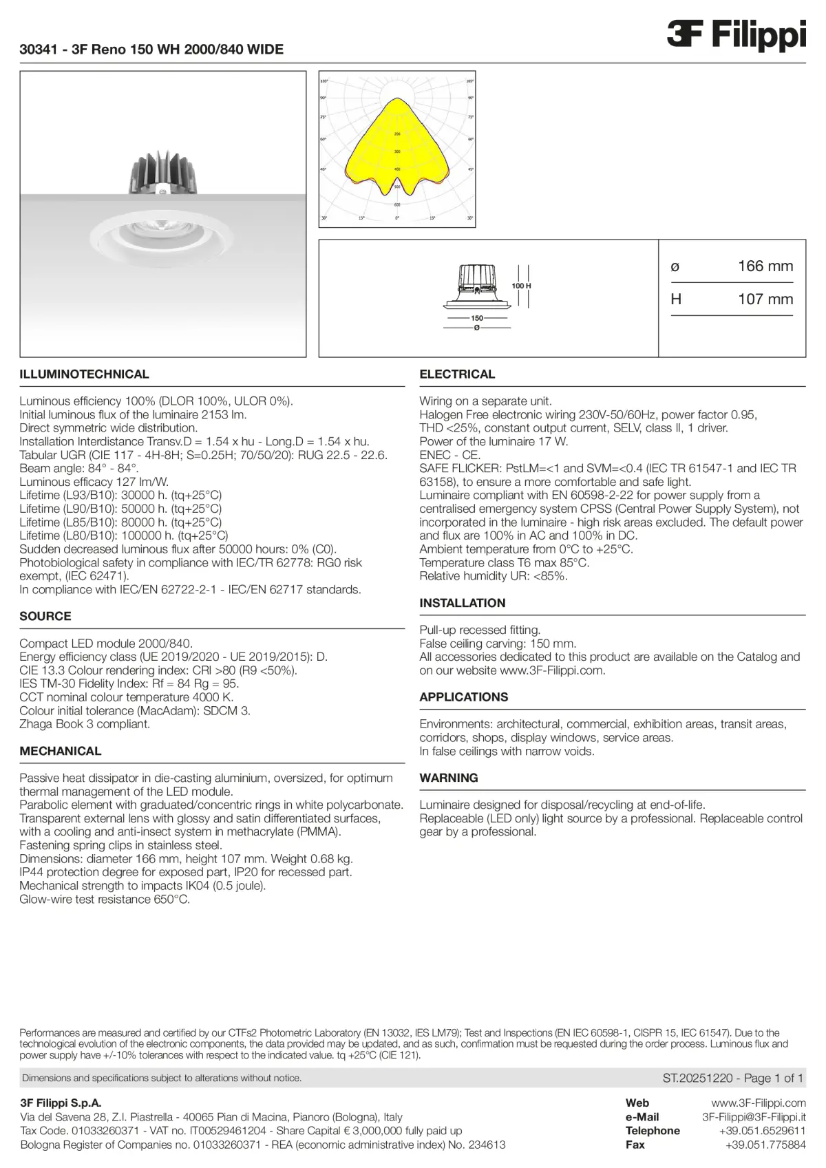 30341 - 3F Reno 150 WH 2000-840 WIDE - Datasheet - en