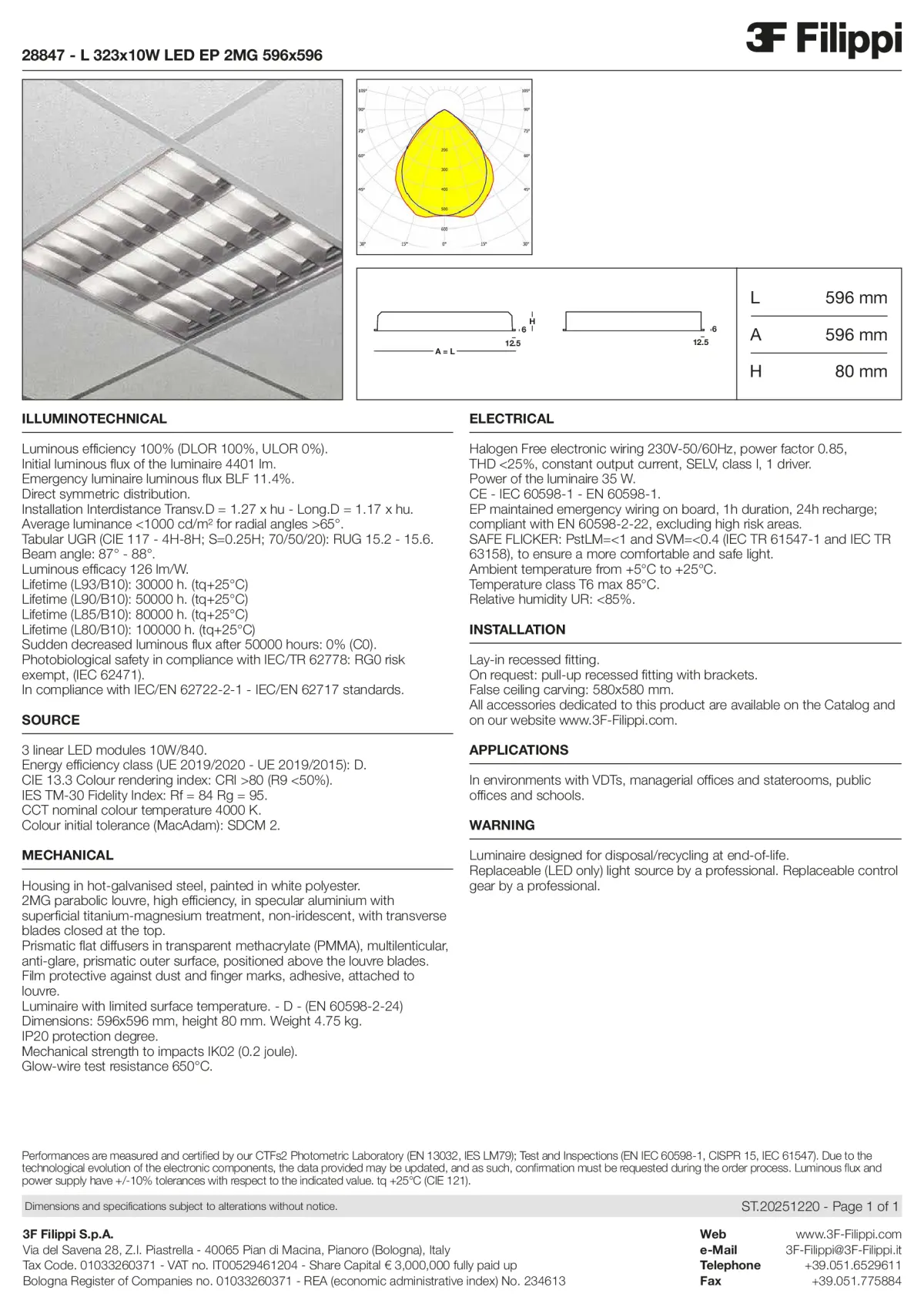 28847 - L 323x10W LED EP 2MG 596x596 - Datasheet - en