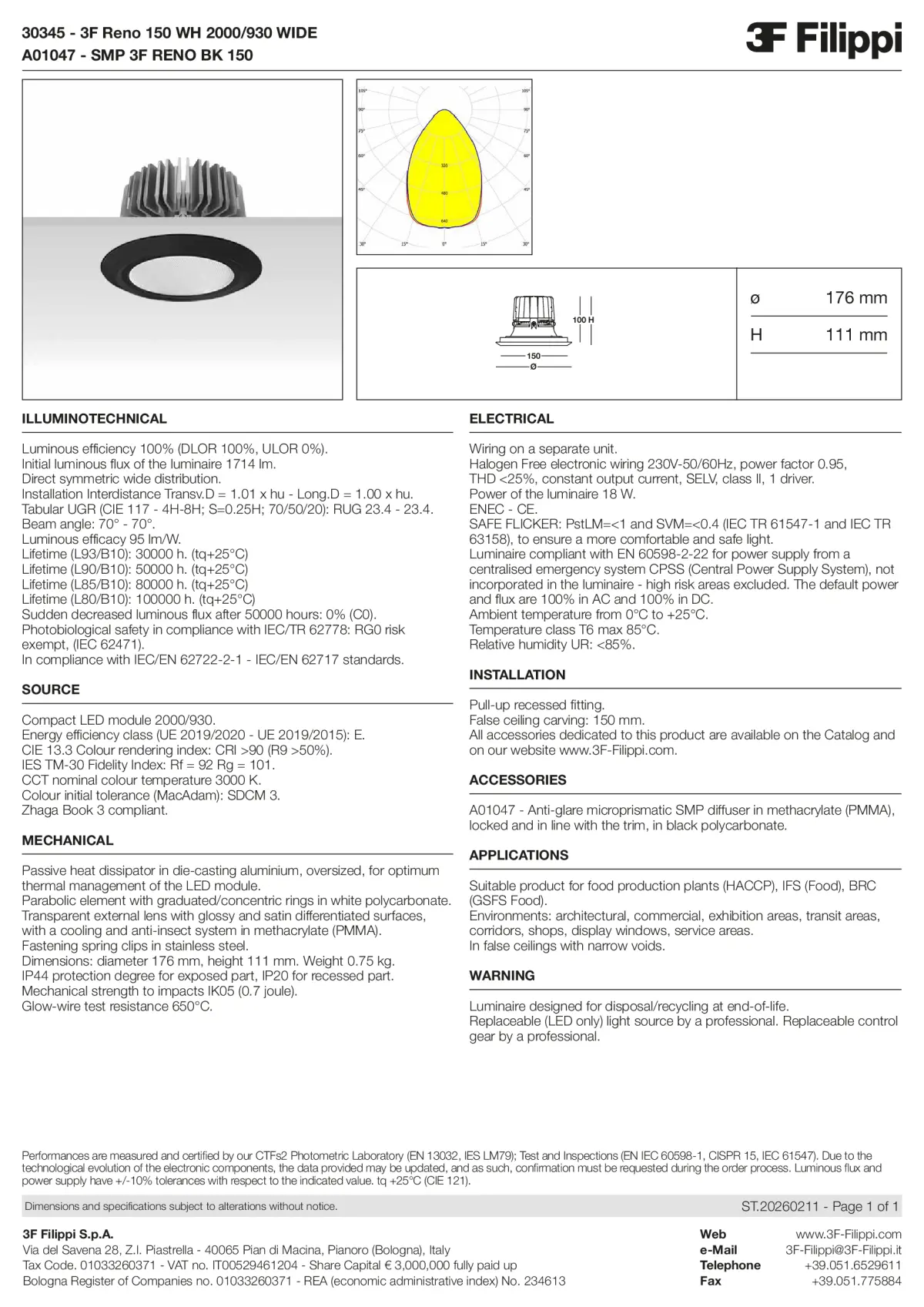 30345+A01047 - 3F Reno 150 WH 2000-930 WIDE + SMP BK - Datasheet - en