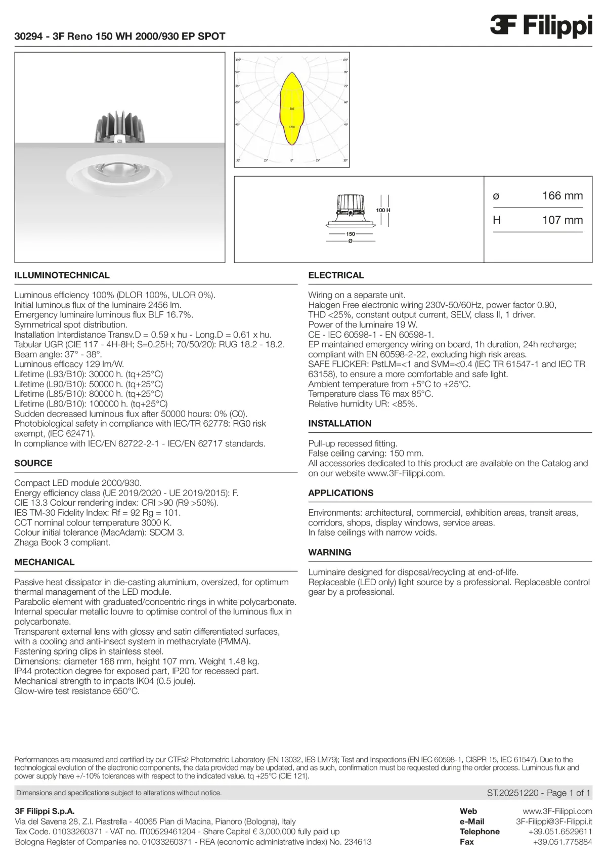 30294 - 3F Reno 150 WH 2000-930 EP SPOT - Datasheet - en