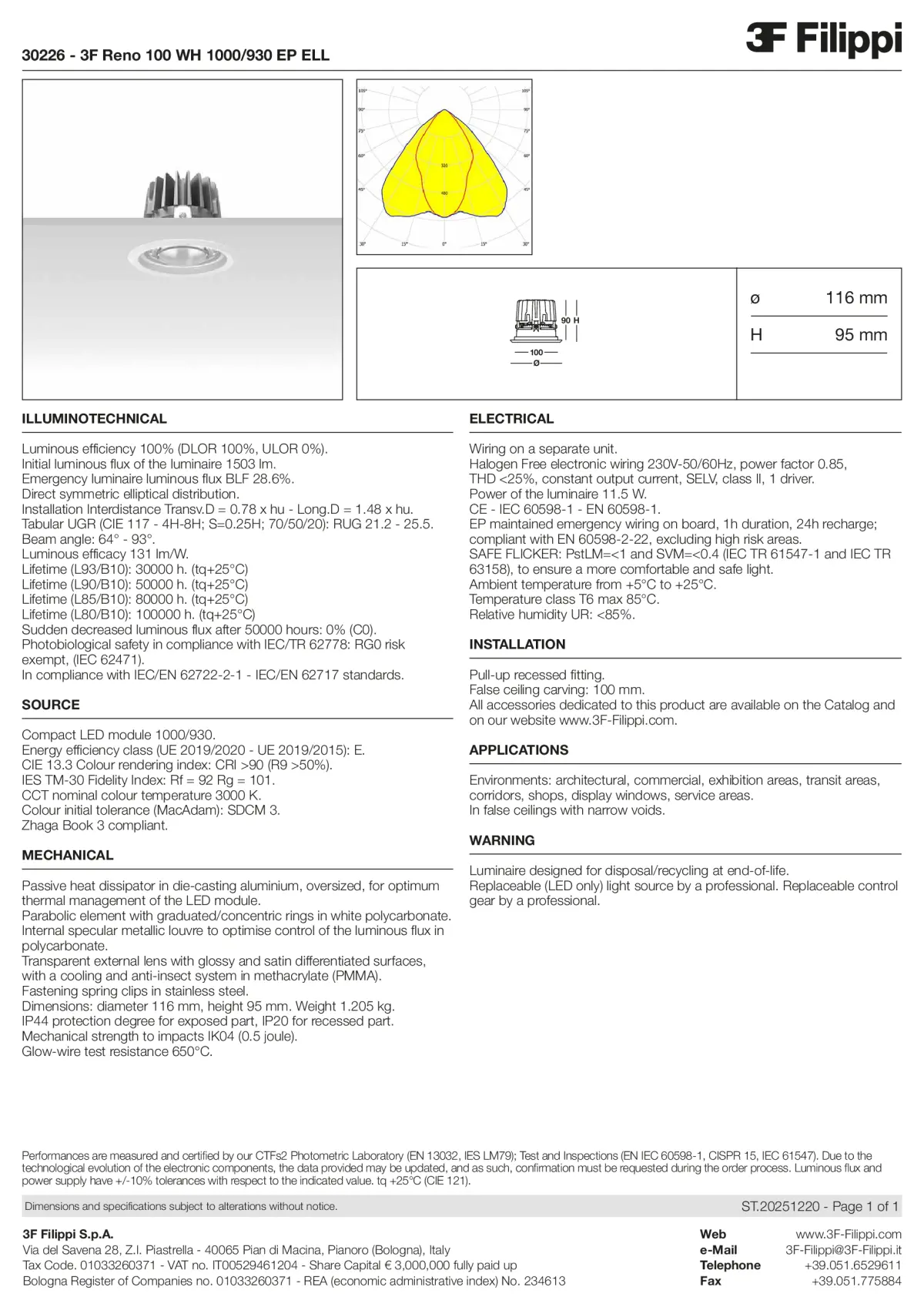 30226 - 3F Reno 100 WH 1000-930 EP ELL - Datasheet - en
