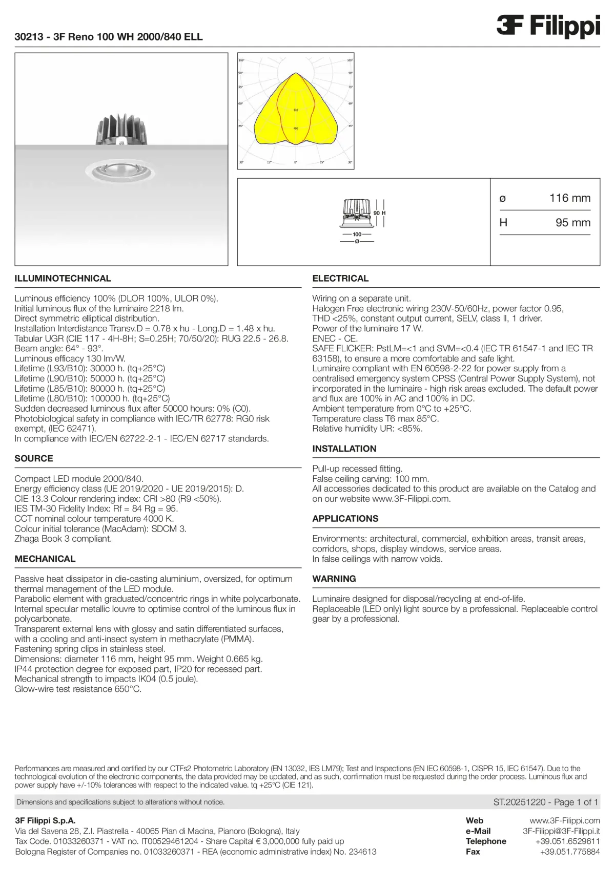 30213 - 3F Reno 100 WH 2000-840 ELL - Datasheet - en