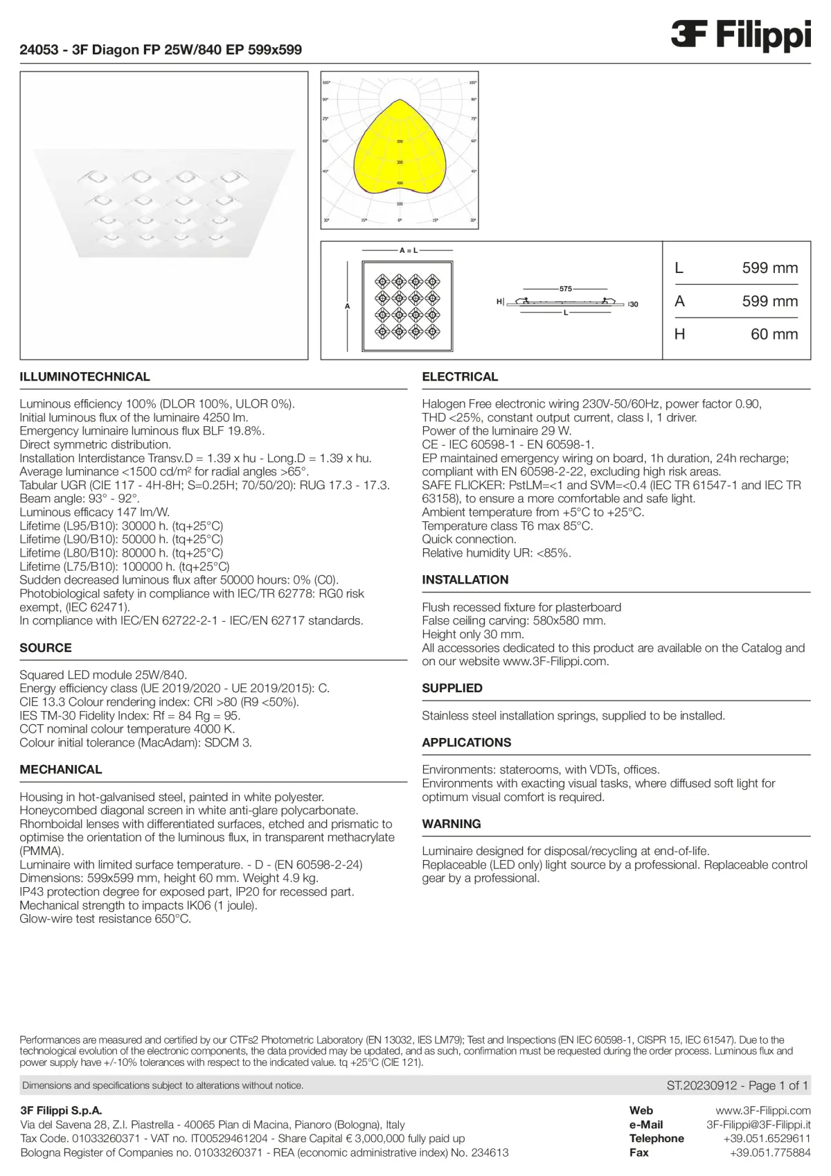 24053 - 3F Diagon FP 25W-840 EP 599x599 - Datasheet - en