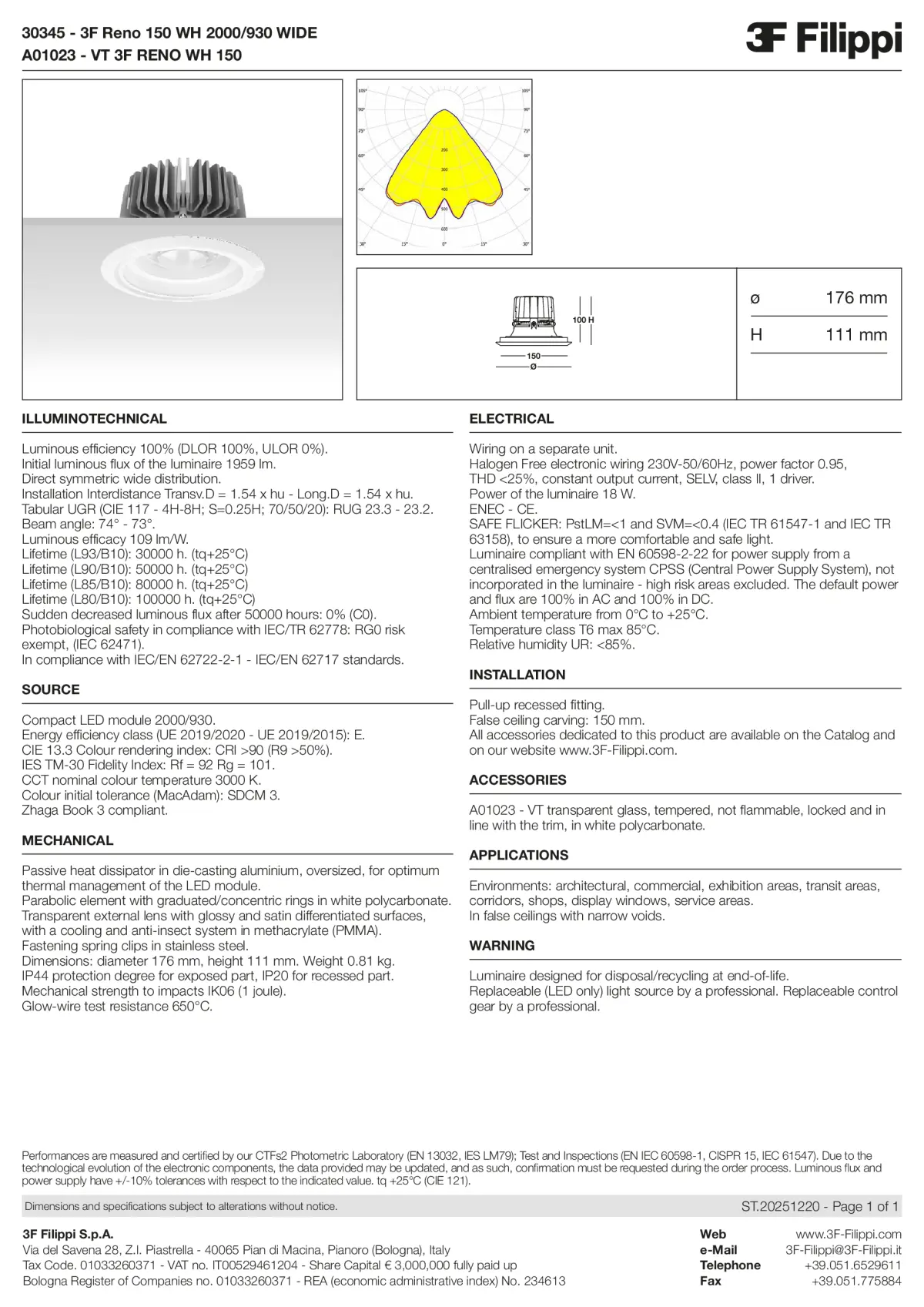 30345+A01023 - 3F Reno 150 WH 2000-930 WIDE + VT WH - Datasheet - en