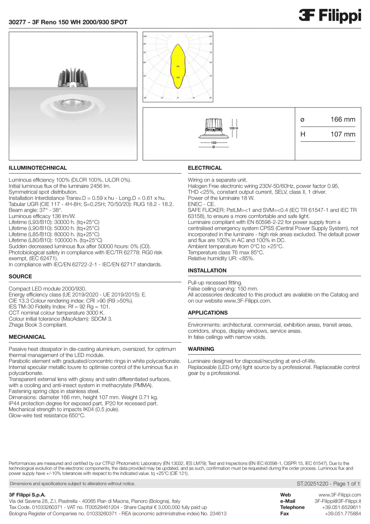 30277 - 3F Reno 150 WH 2000-930 SPOT - Datasheet - en