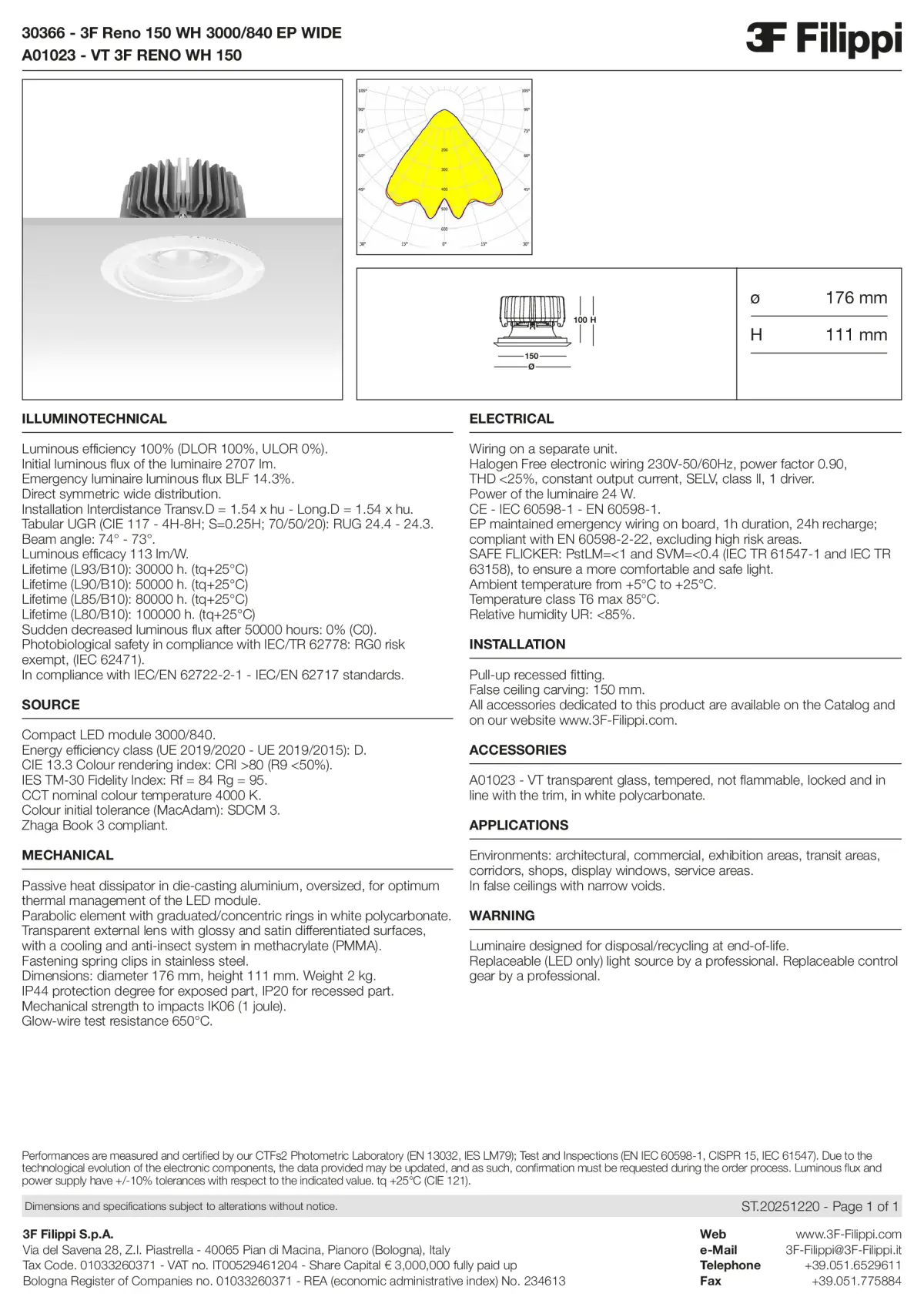 30366+A01023 - 3F Reno 150 WH 3000-840 EP WIDE + VT WH - Datasheet - en