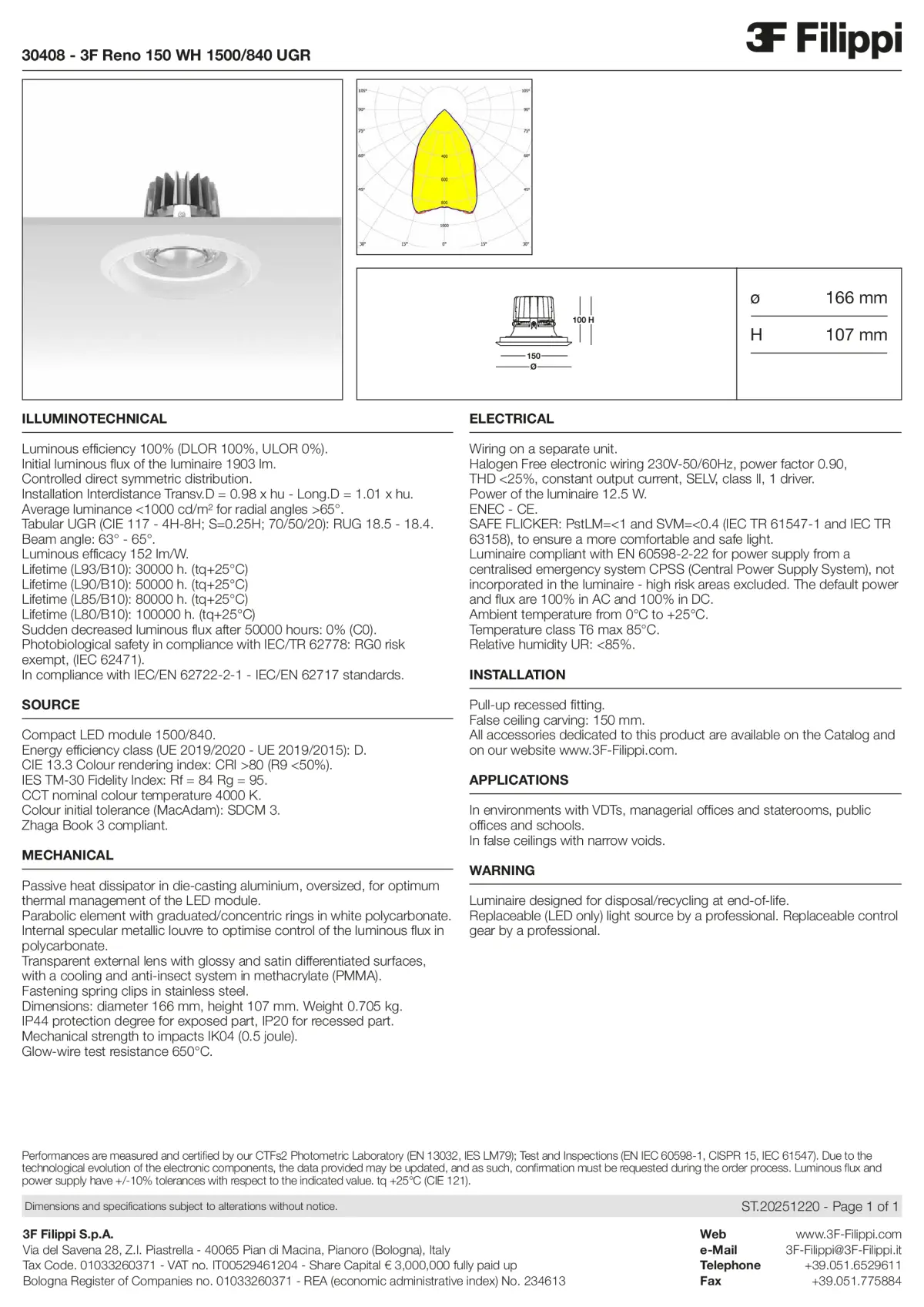 30408 - 3F Reno 150 WH 1500-840 UGR - Datasheet - en