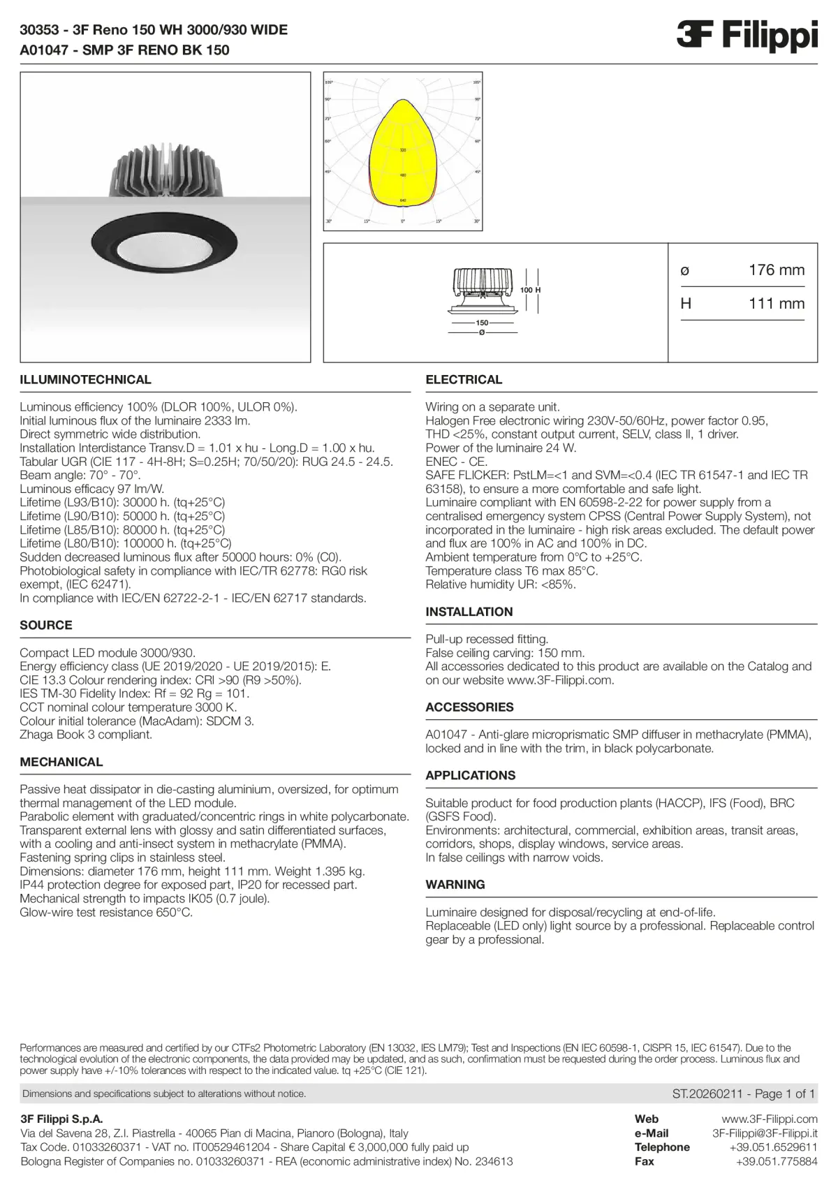 30353+A01047 - 3F Reno 150 WH 3000-930 WIDE + SMP BK - Datasheet - en