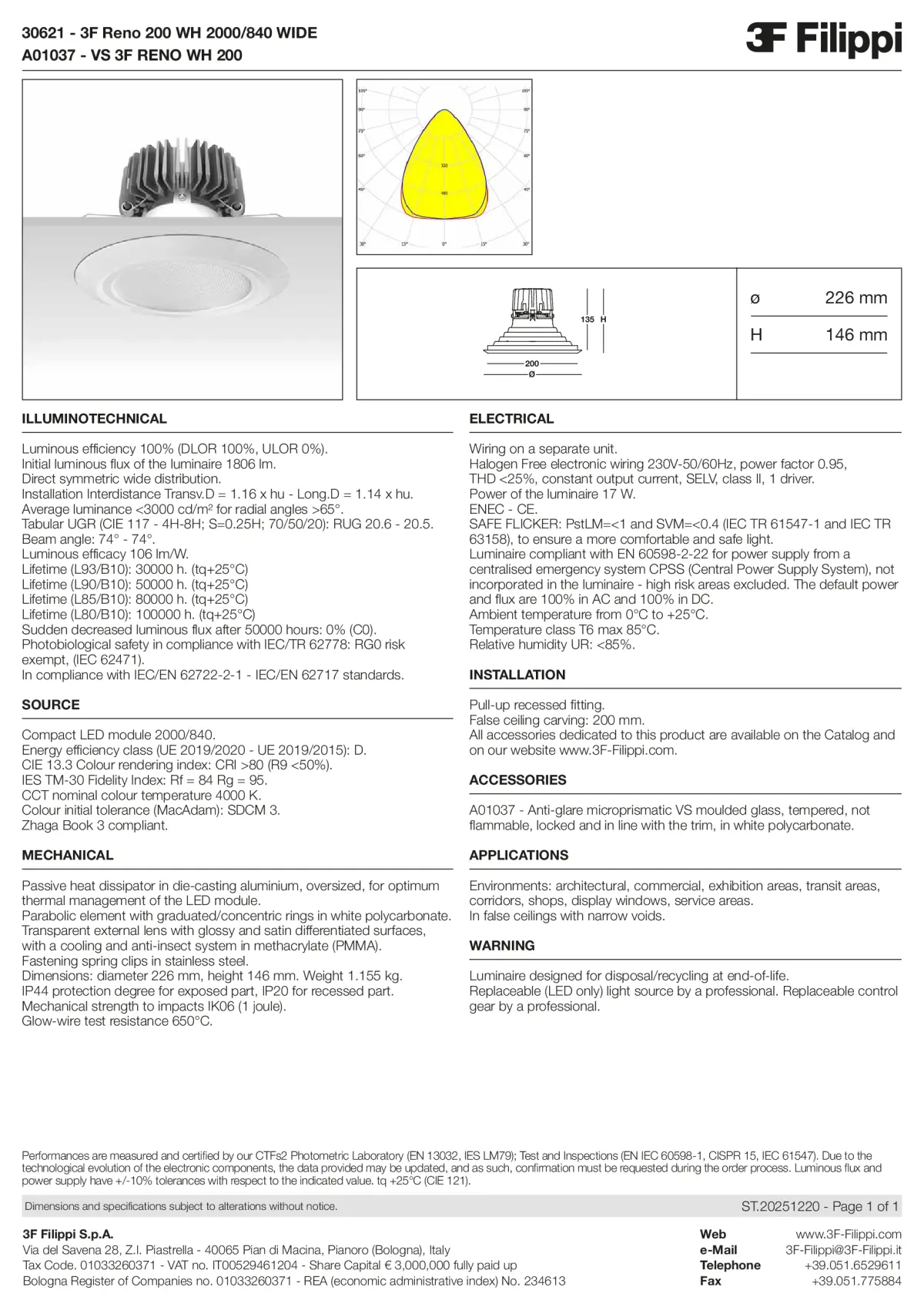 30621+A01037 - 3F Reno 200 WH 2000-840 WIDE + VS WH - Datasheet - en