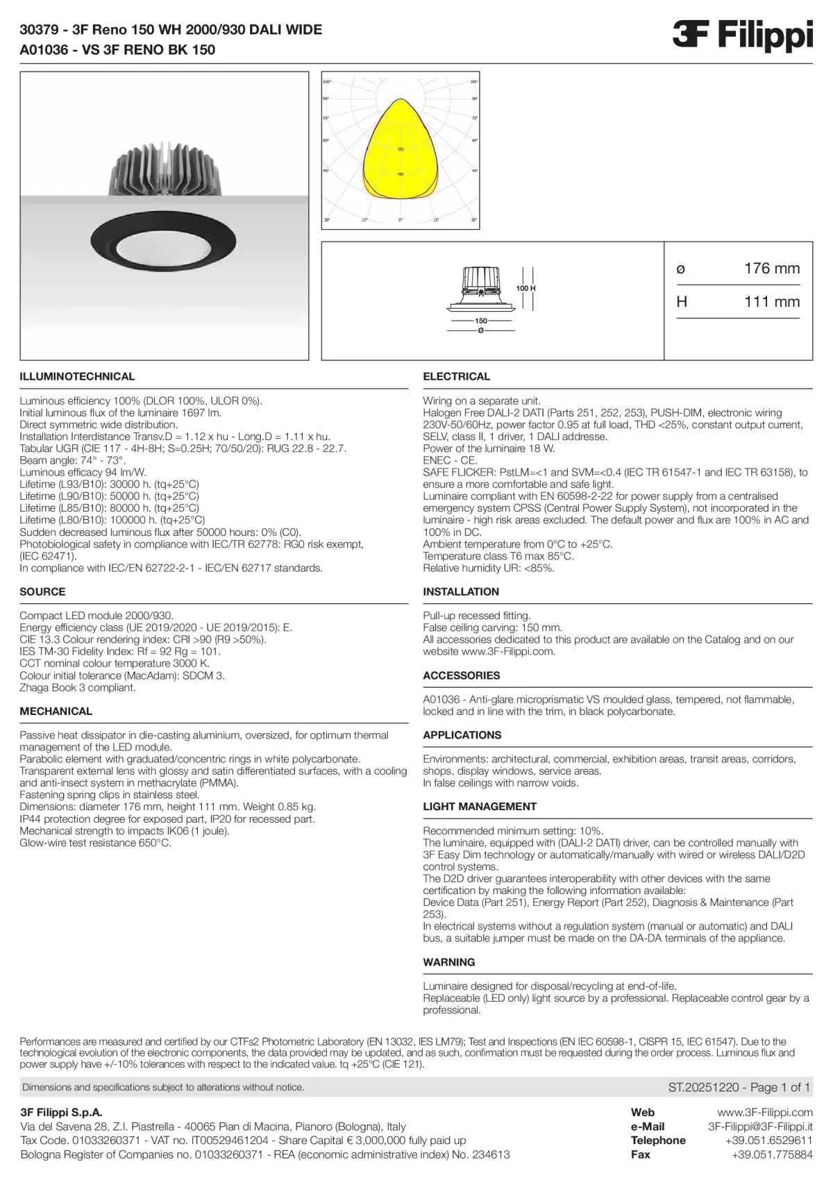 30379+A01036 - 3F Reno 150 WH 2000-930 DALI WIDE + VS BK - Datasheet - en