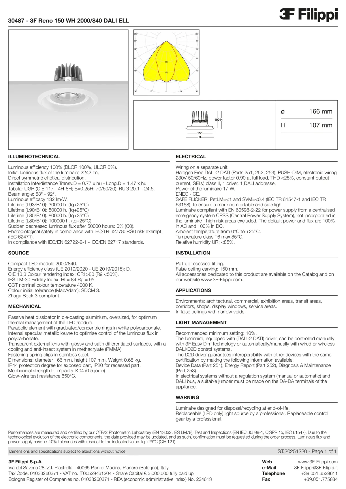 30487 - 3F Reno 150 WH 2000-840 DALI ELL - Datasheet - en