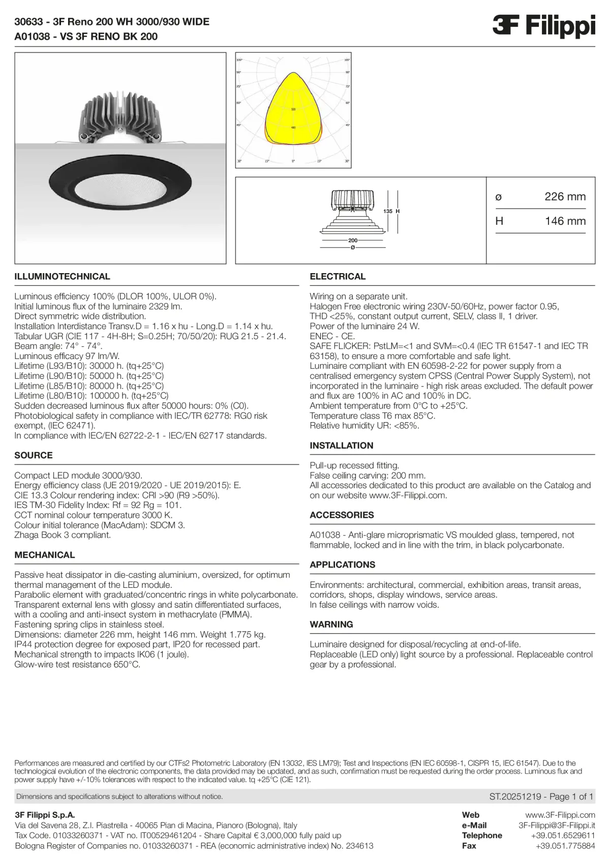30633+A01038 - 3F Reno 200 WH 3000-930 WIDE + VS BK - Datasheet - en