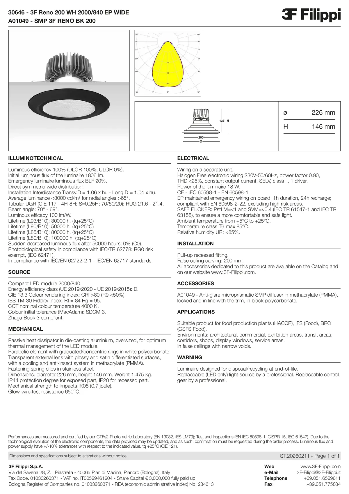 30646+A01049 - 3F Reno 200 WH 2000-840 EP WIDE + SMP BK - Datasheet - en