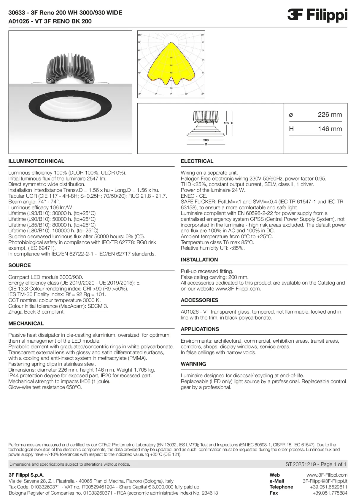 30633+A01026 - 3F Reno 200 WH 3000-930 WIDE + VT BK - Datasheet - en