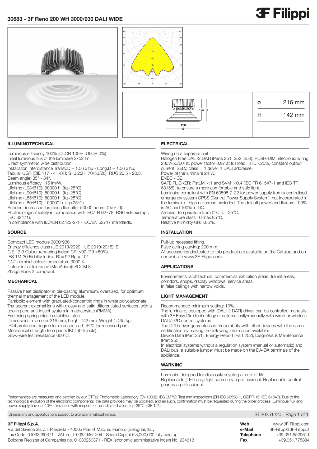 30683 - 3F Reno 200 WH 3000-930 DALI WIDE - Datasheet - en