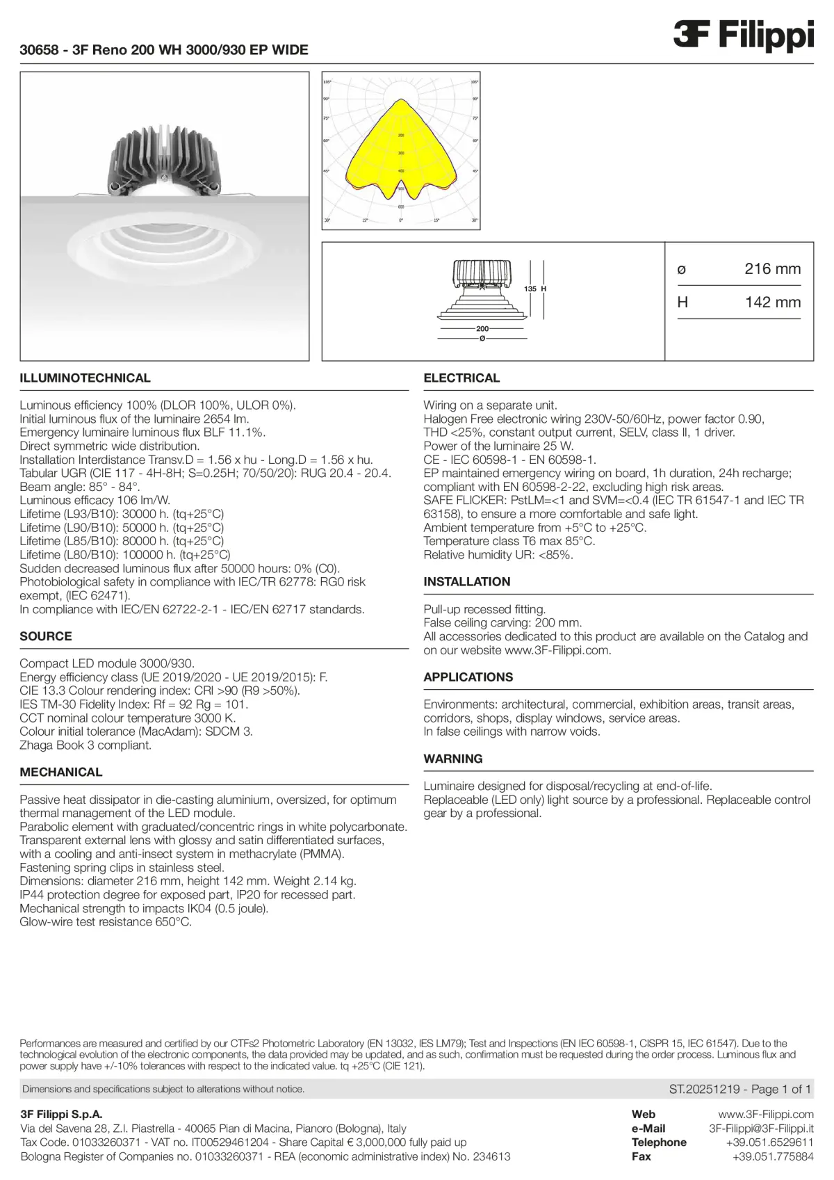 30658 - 3F Reno 200 WH 3000-930 EP WIDE - Datasheet - en