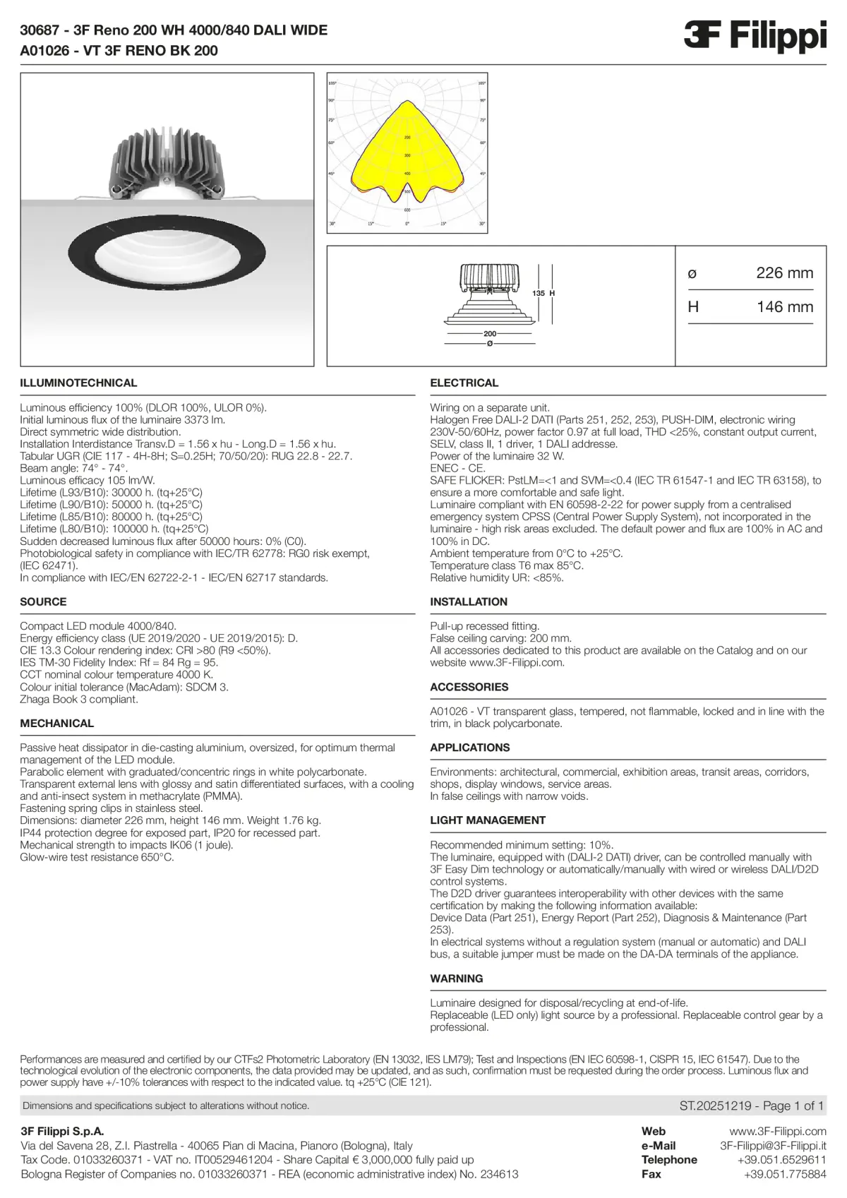 30687+A01026 - 3F Reno 200 WH 4000-840 DALI WIDE + VT BK - Datasheet - en
