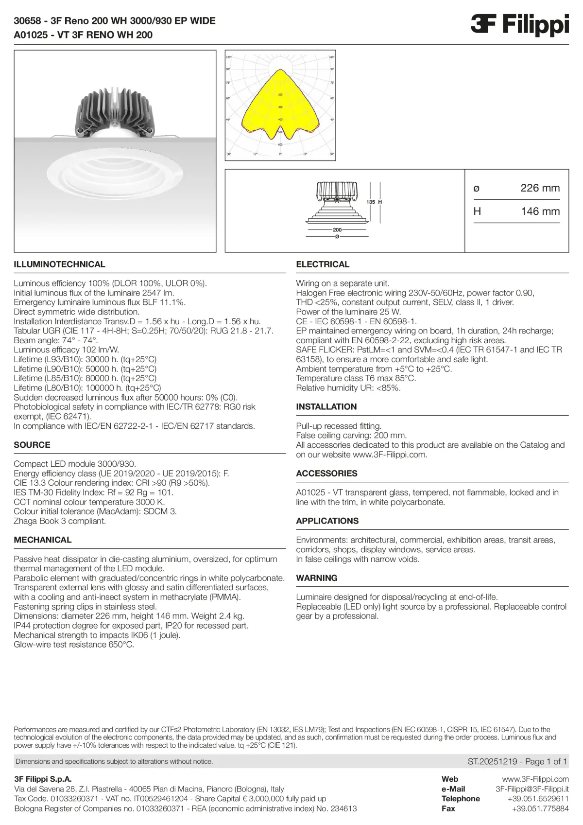 30658+A01025 - 3F Reno 200 WH 3000-930 EP WIDE + VT WH - Datasheet - en