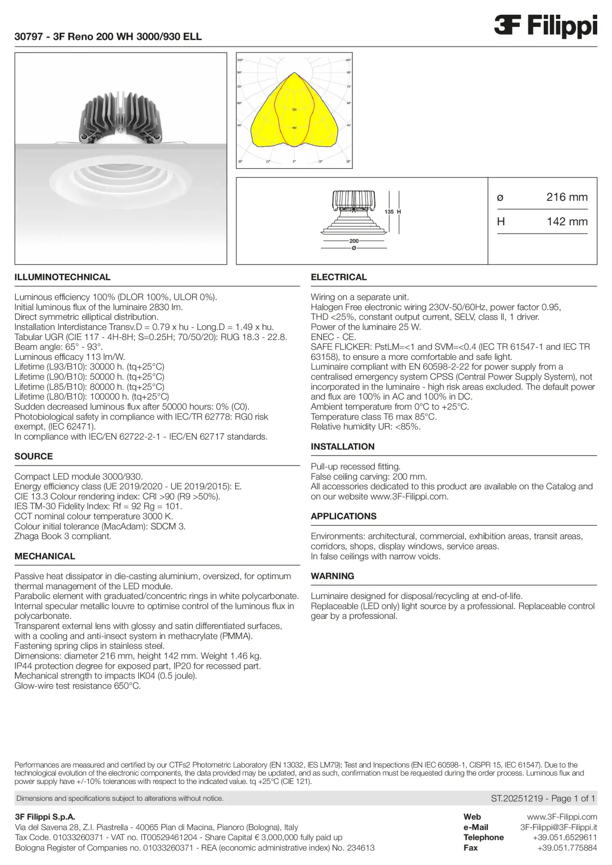 30797 - 3F Reno 200 WH 3000-930 ELL - Datasheet - en