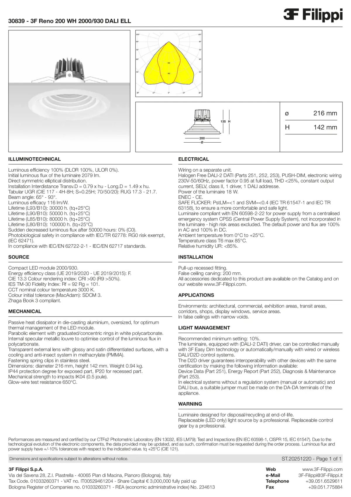 30839 - 3F Reno 200 WH 2000-930 DALI ELL - Datasheet - en