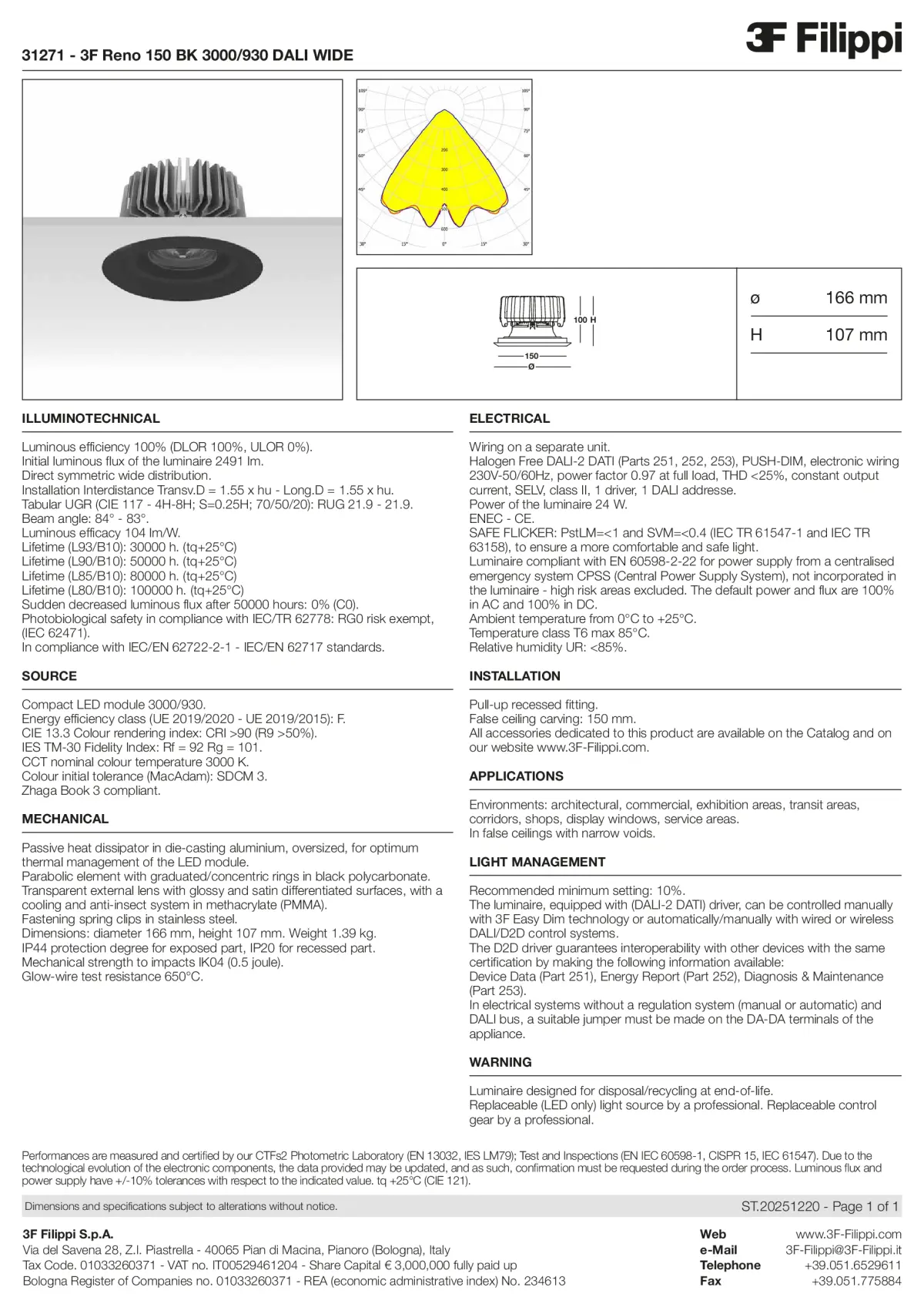 31271 - 3F Reno 150 BK 3000-930 DALI WIDE - Datasheet - en