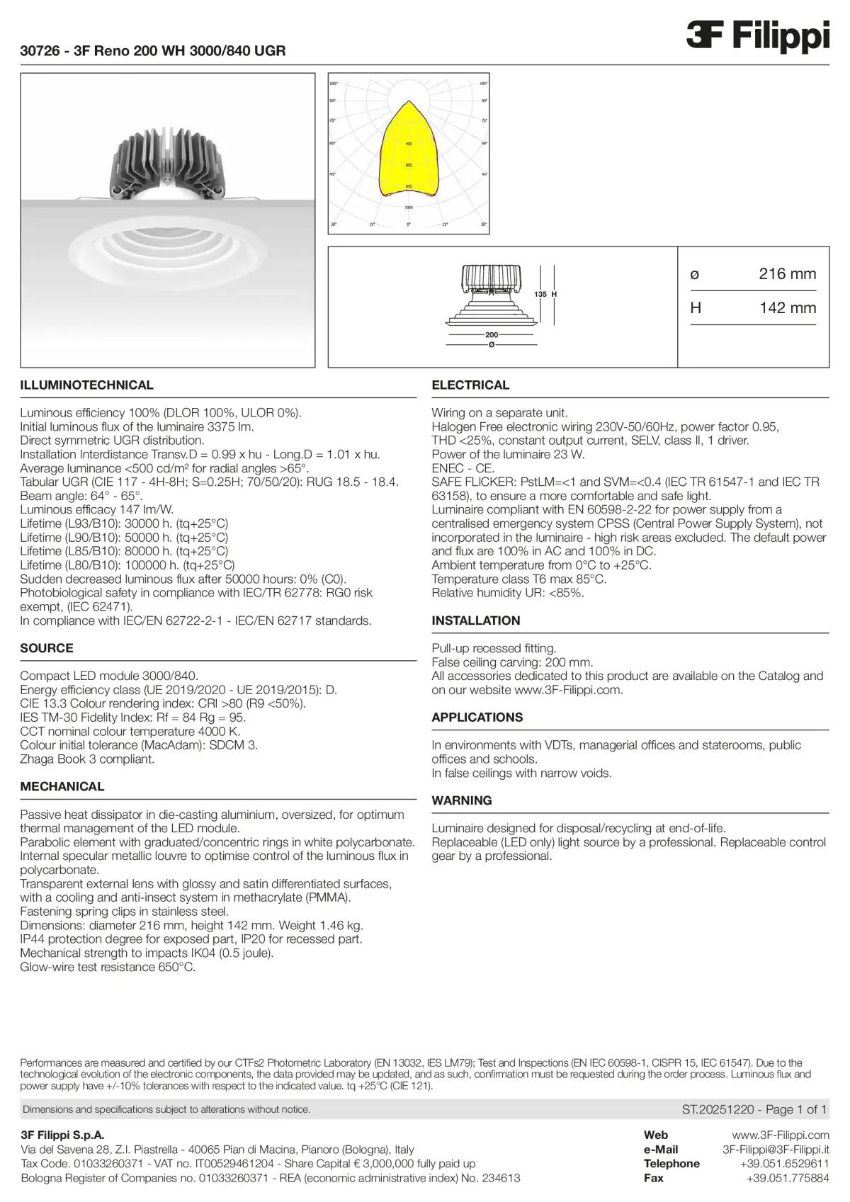 30726 - 3F Reno 200 WH 3000-840 UGR - Datasheet - en