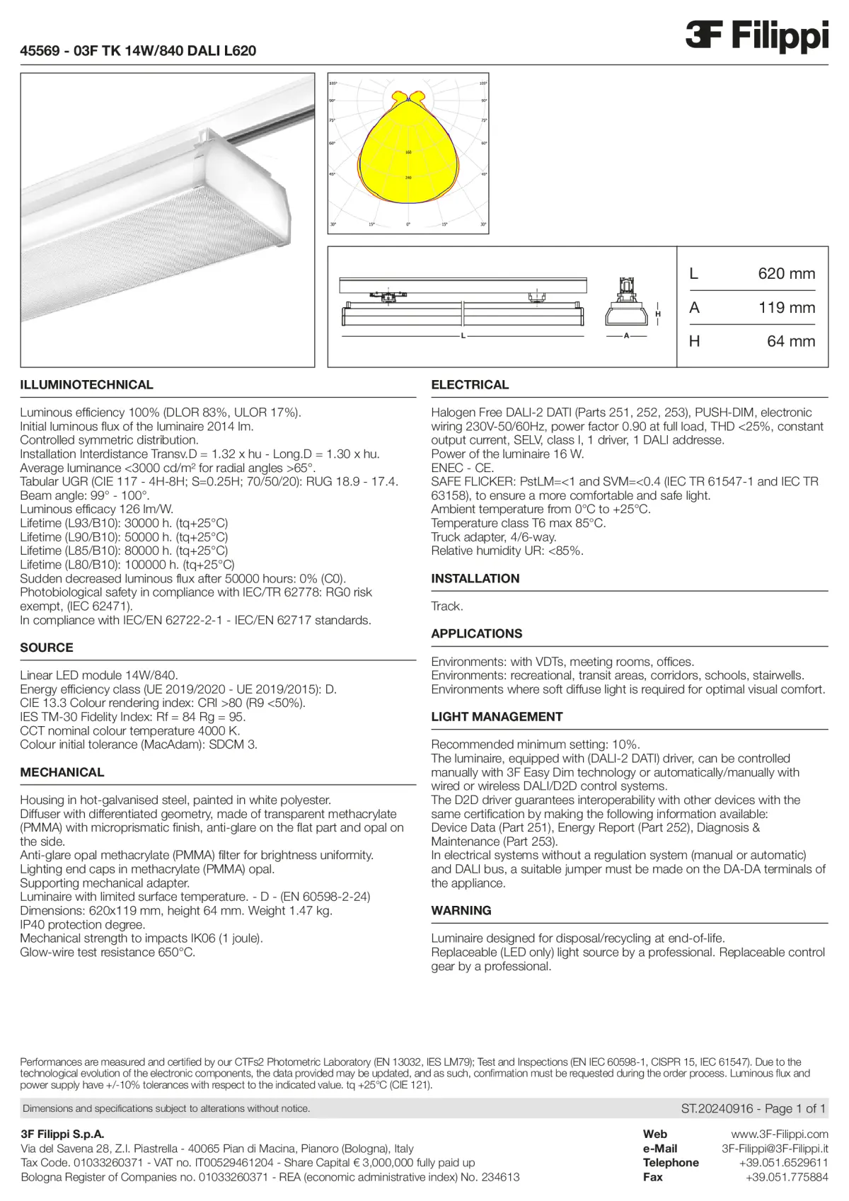 45569 - 03F TK 14W-840 DALI L620 - Datasheet - en
